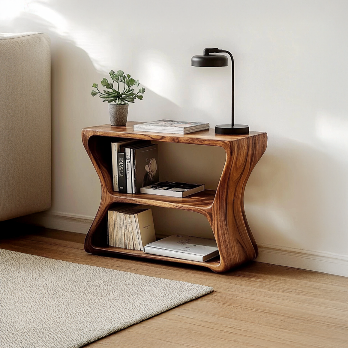 Free Standing Rustic End Table Bedroom SINLSABT087