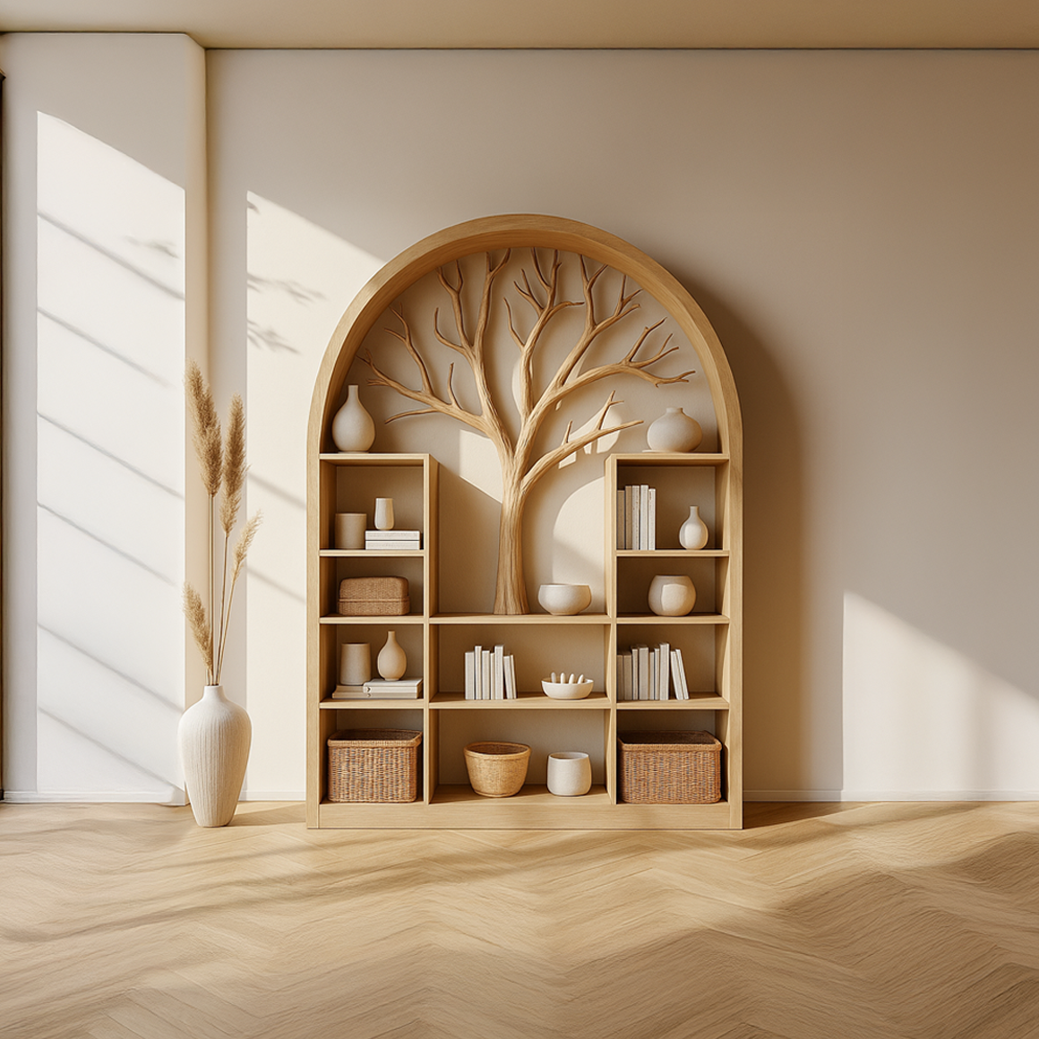 Scandinavian Rustic Display Storage Cabinet Living Room And Office SINLSASC237