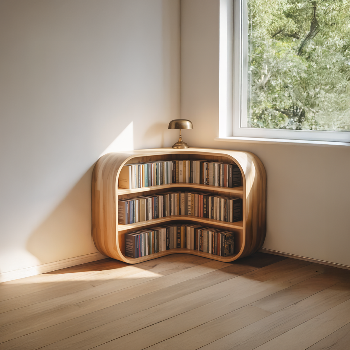 Mid Century Corner Bookshelf Living Room Or Study Room SINLSASC289