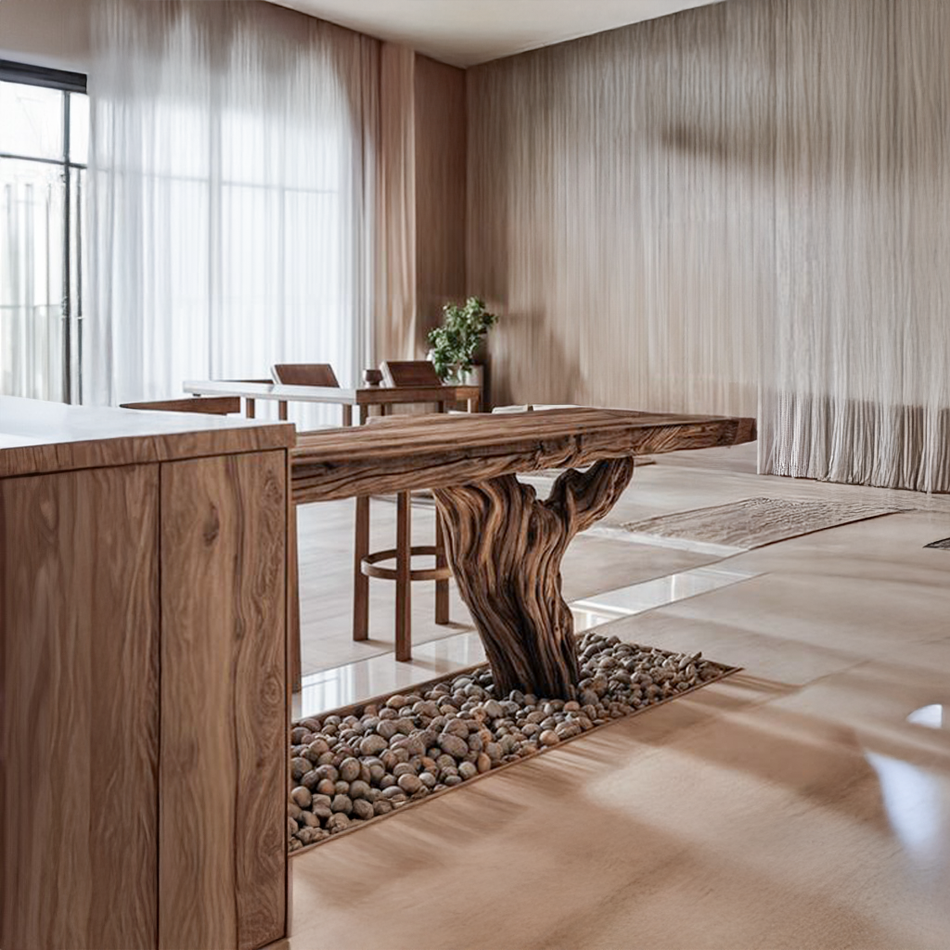 Rustic Tree Island Kitchen Dining SINLSACS124