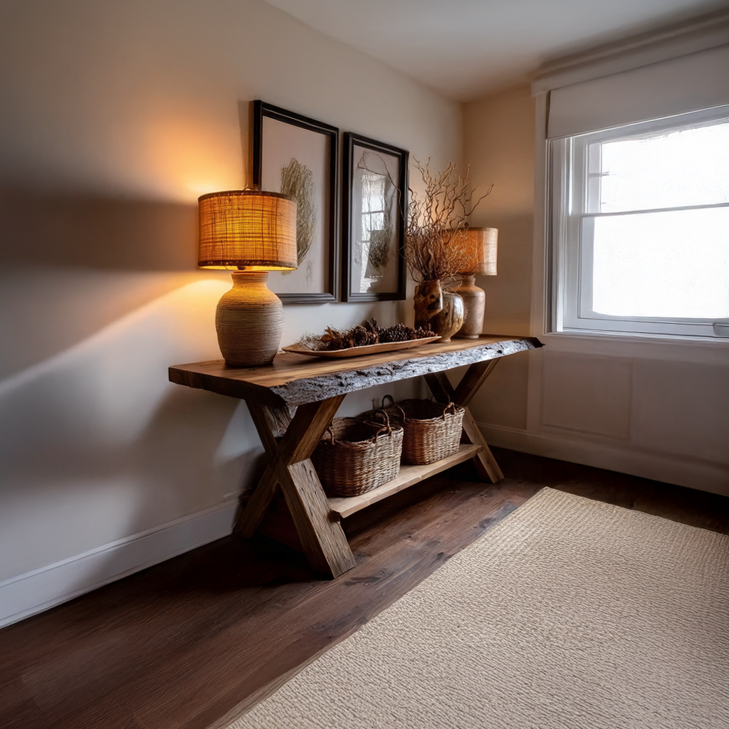 Rustic Console Table Farmhouse Entryway SINLSACS155