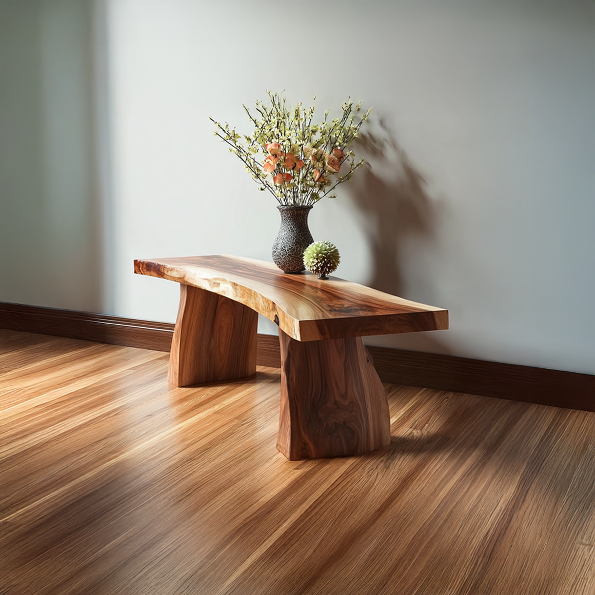Rustic Live Edge Bench Entryway Living Room Furniture SINLSARS031
