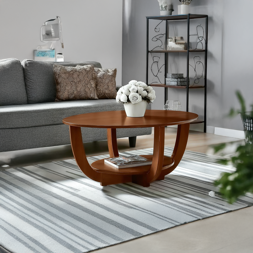 Midcentury Modern Round Coffee Table Living Room SINLSACF036