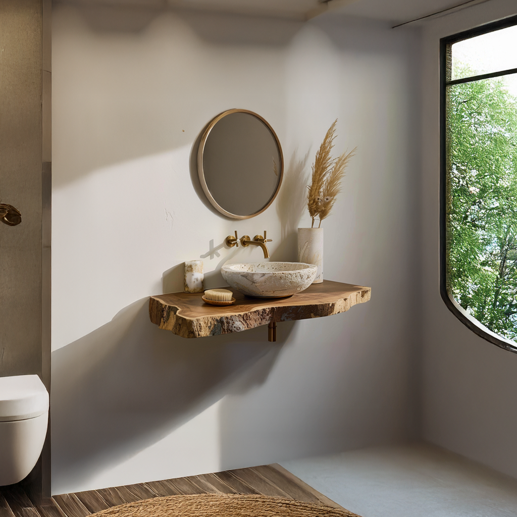 Rustic Floating Shelf Bathroom SINLSABRV083