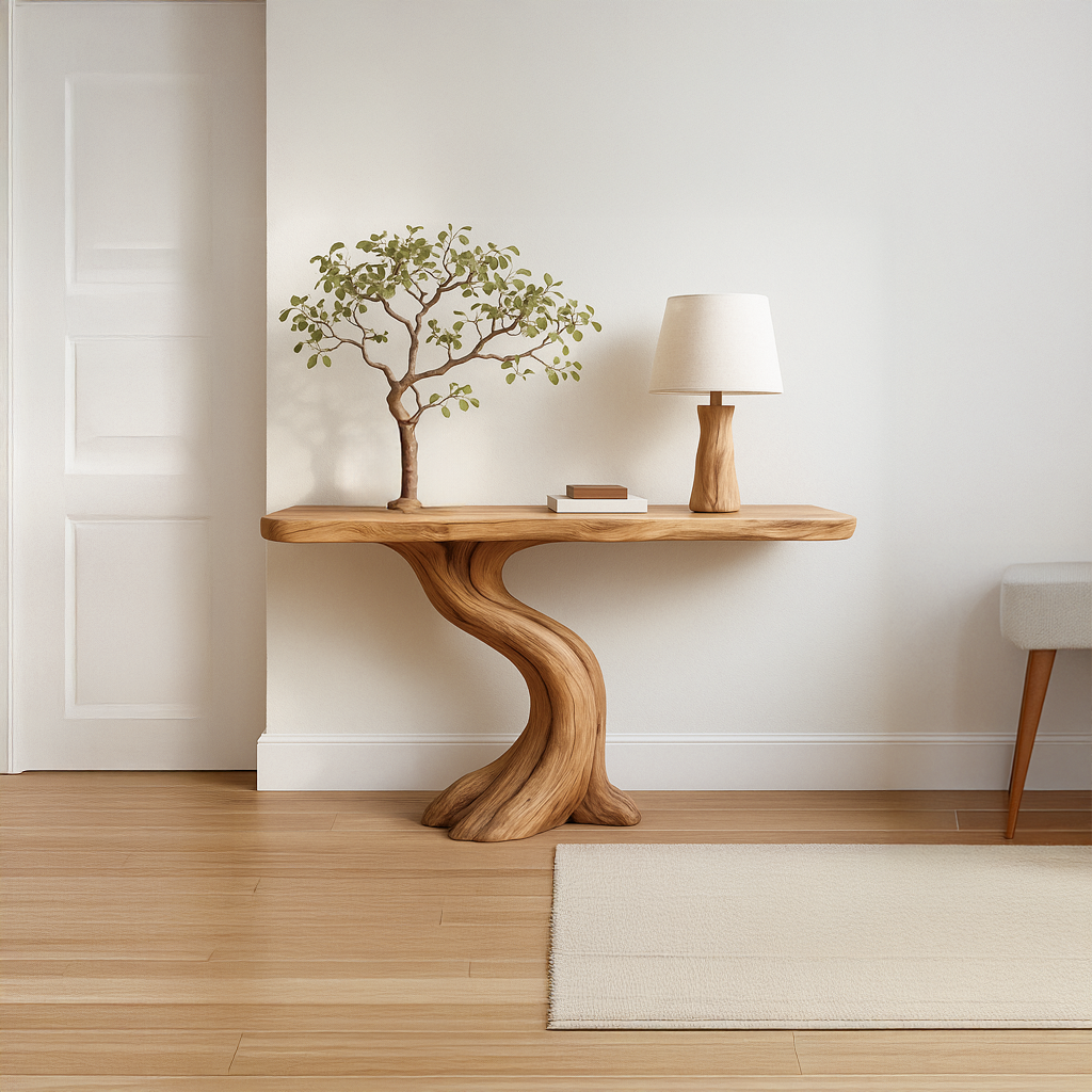 Rustic Tree Console Table Entryway Hall SINLSACS132