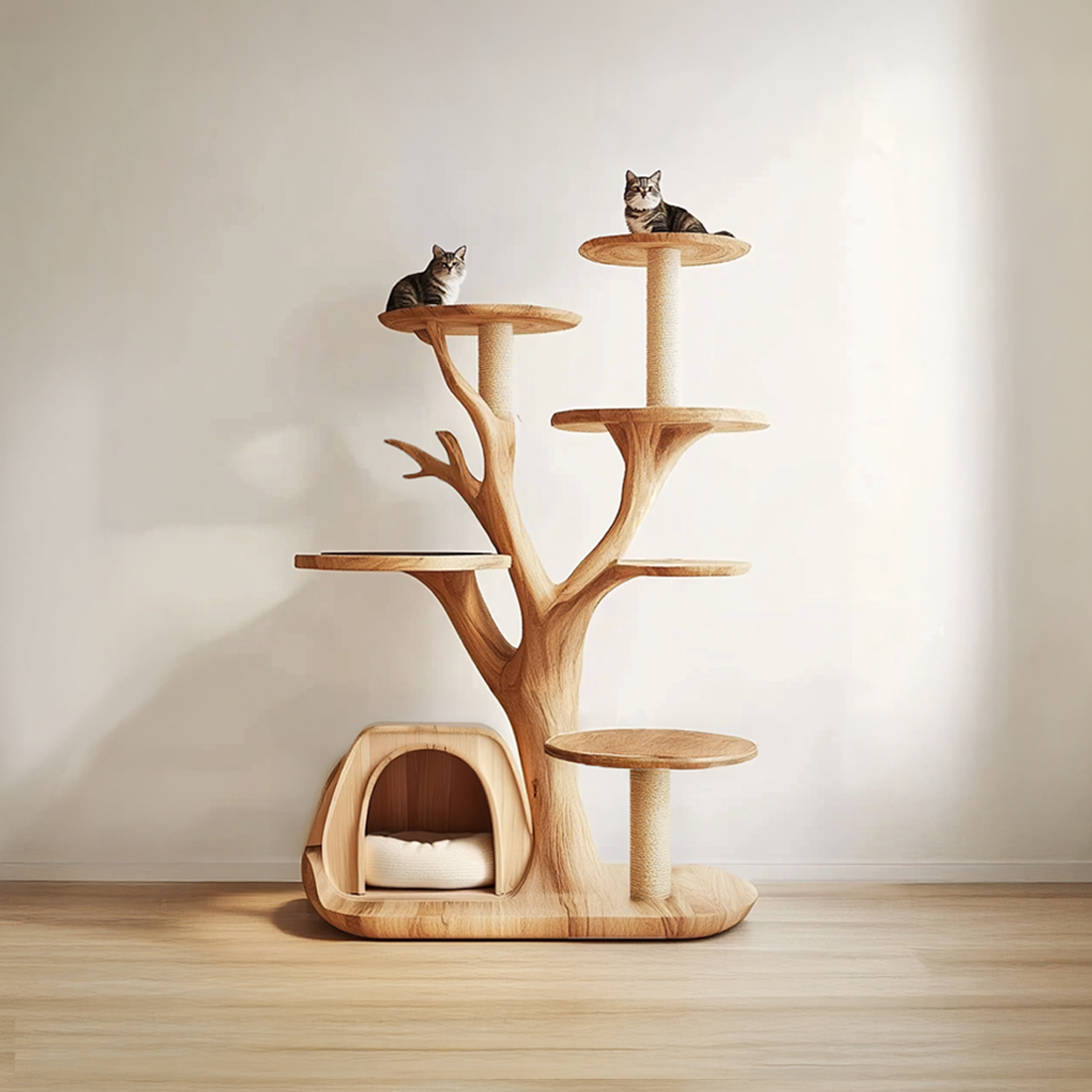 Rustic Tree Cat Tower Modern Living Room SINLSATT043