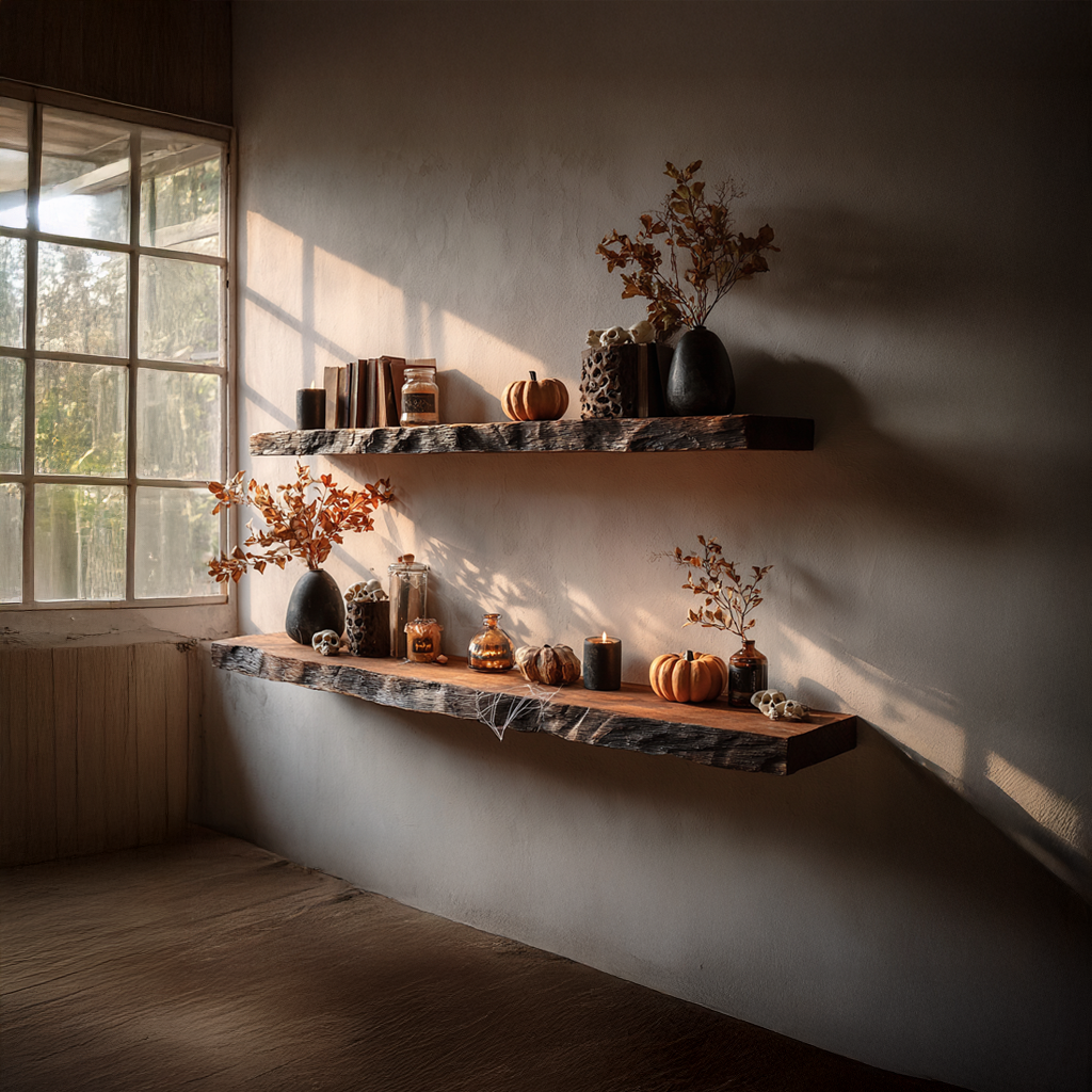 Rustic Floating Shelf Halloween Living Bedroom SINLSAFL100