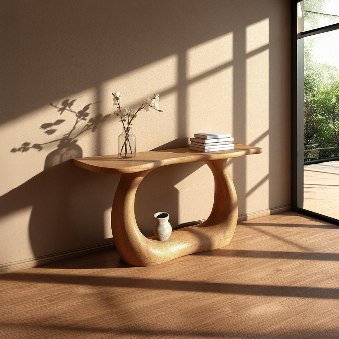 Rustic Tree Inspired Console Table Hallway Or Entryway SINLSACS273