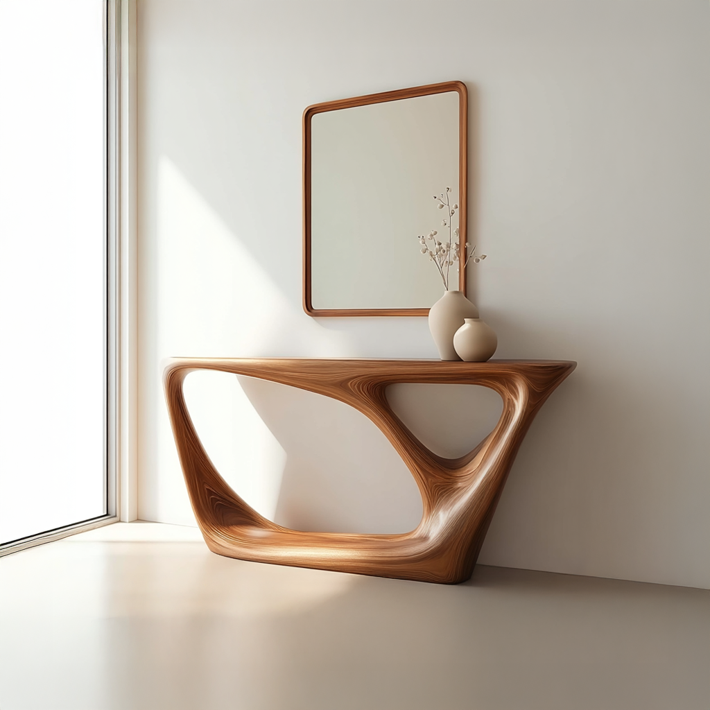 Mid Century Modern Console Table Living Room SINLSACS148