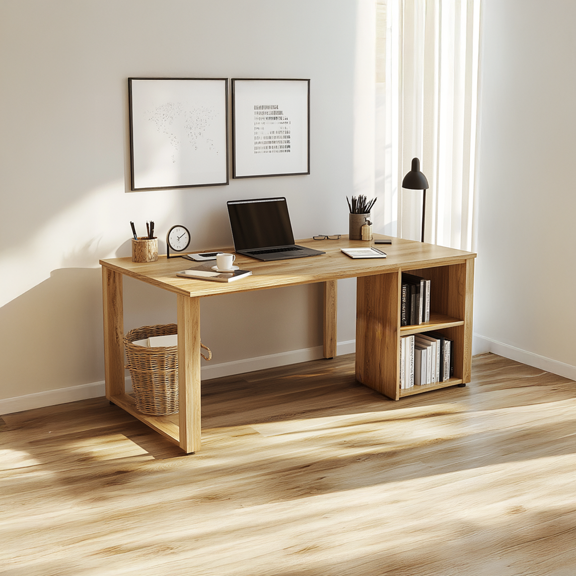 Scandinavian Minimal Work Desk For Home Office And Study Room SINLSADK049