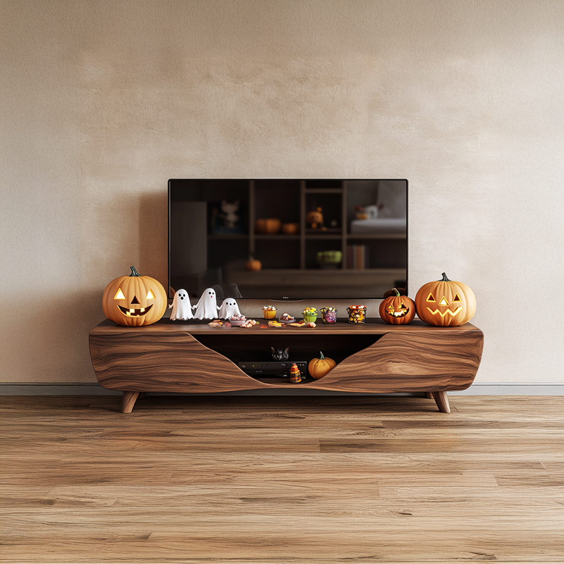 Mid Century Halloween TV Stand Modern Living Room Or Bedroom SINLSASC225