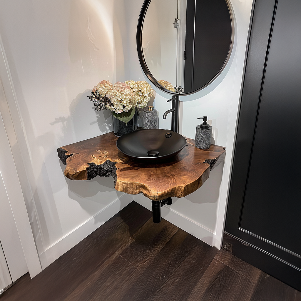 Rustic Floating Shelf Vanity Bathroom SINLSABRV061