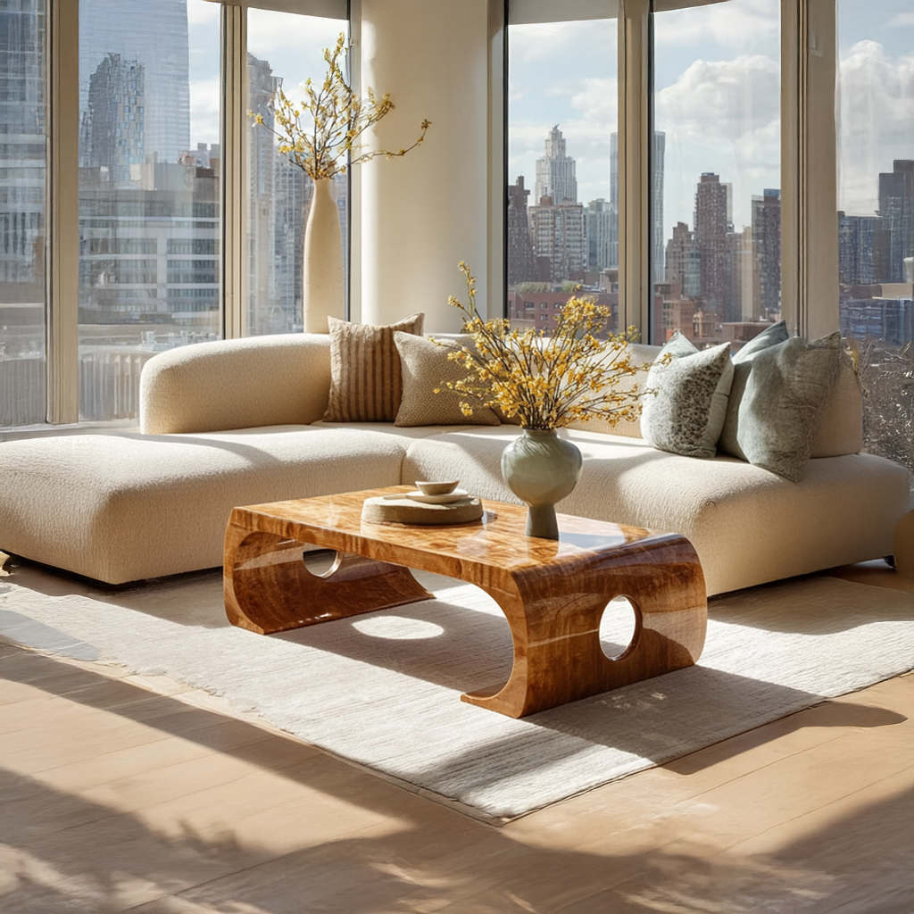 Mid Century Accent Coffee Table Living Decor SINLSACF043