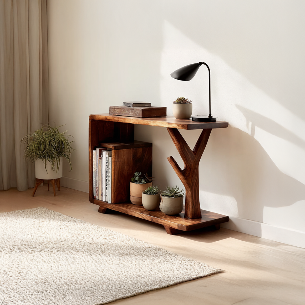 Free Standing Rustic End Table Guest Room SINLSABT086