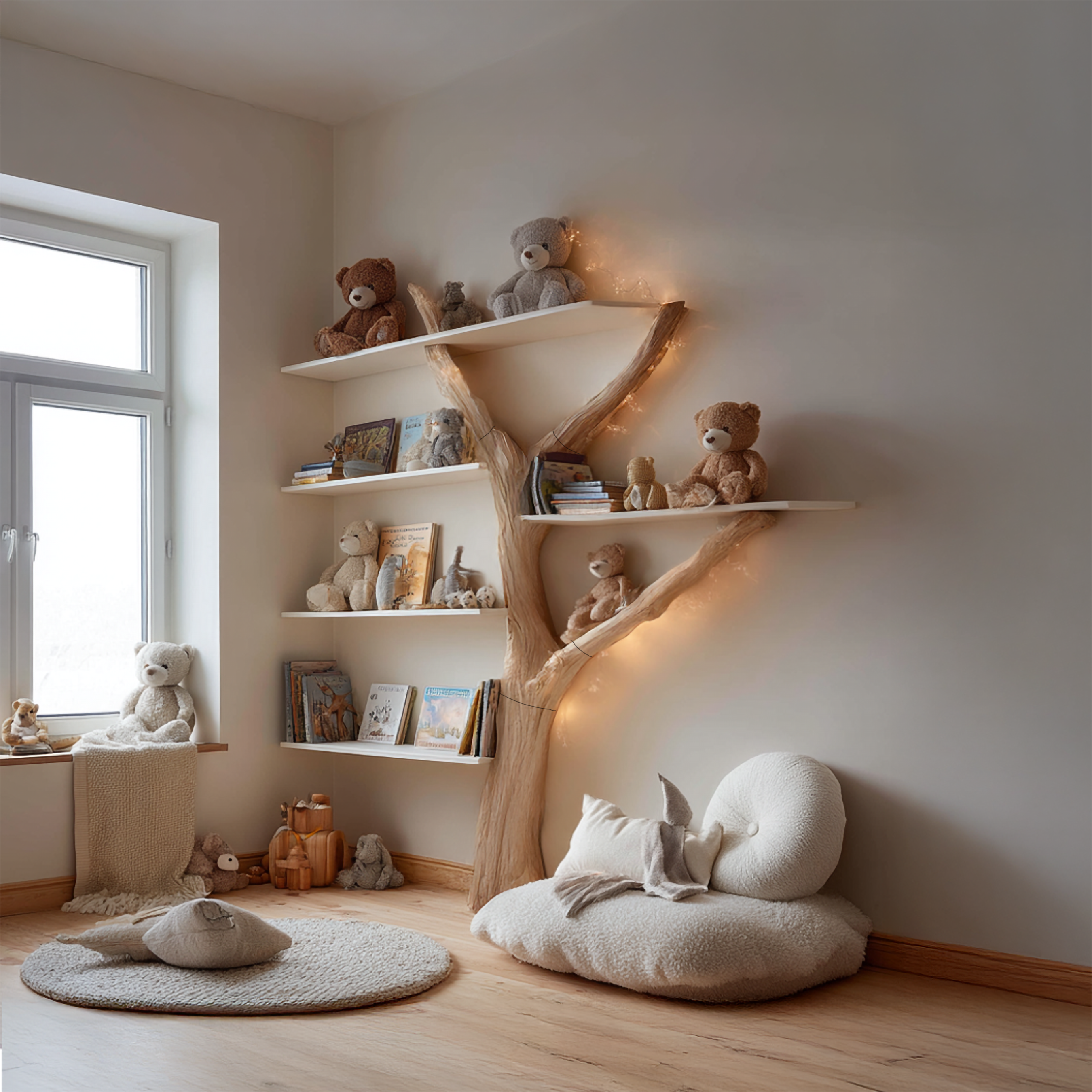 Rustic Tree Bookshelf Study Room Nursery SINLSATB260