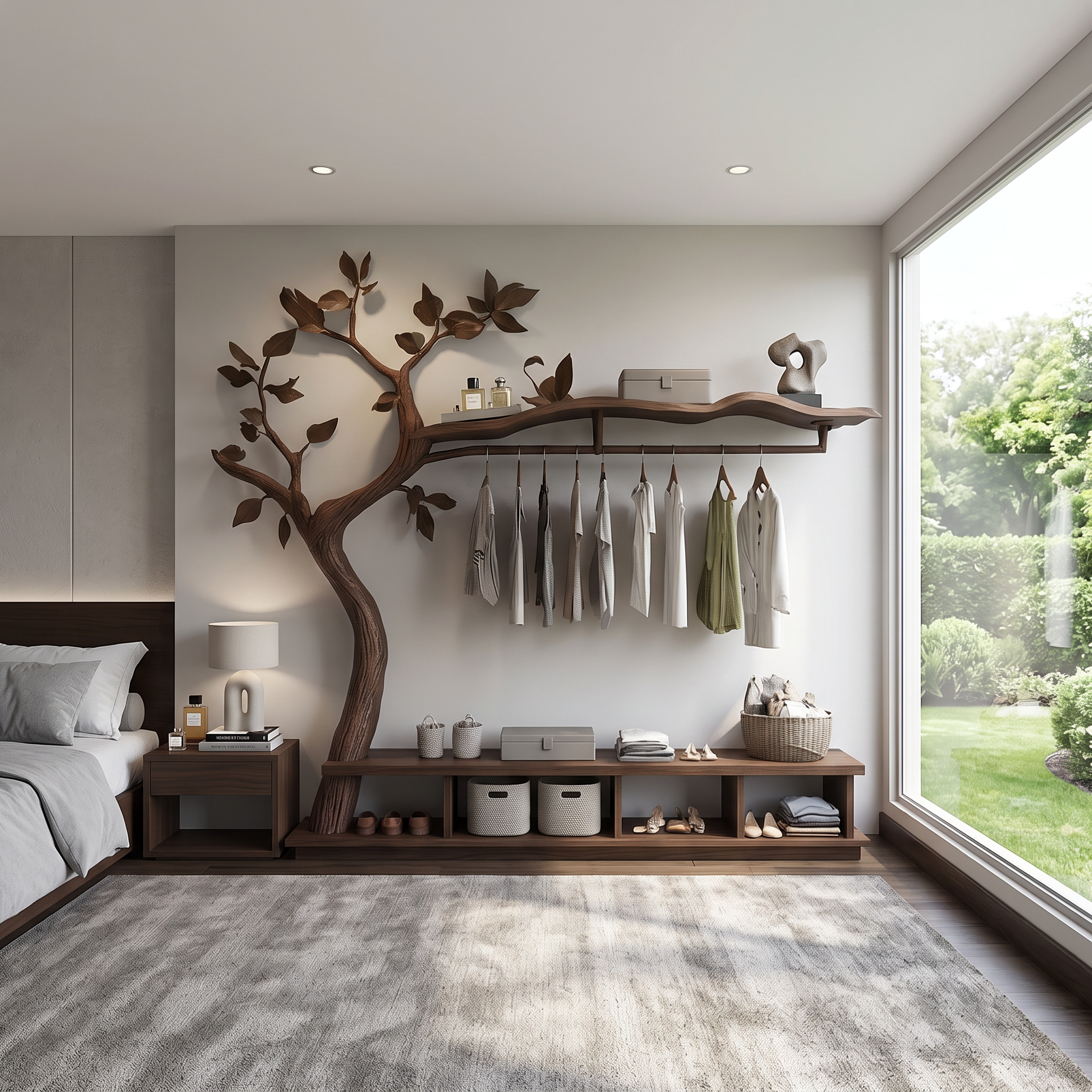 Rustic Mid Century Wardrobe Stand Bedroom Or Dressing Room Entryway SINLSATCR044
