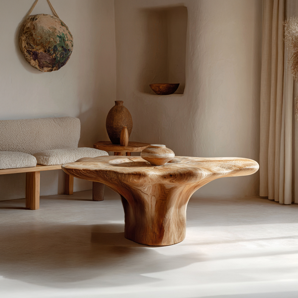 Rustic Mushroom Coffee Table Sitting Room SINLSACF032