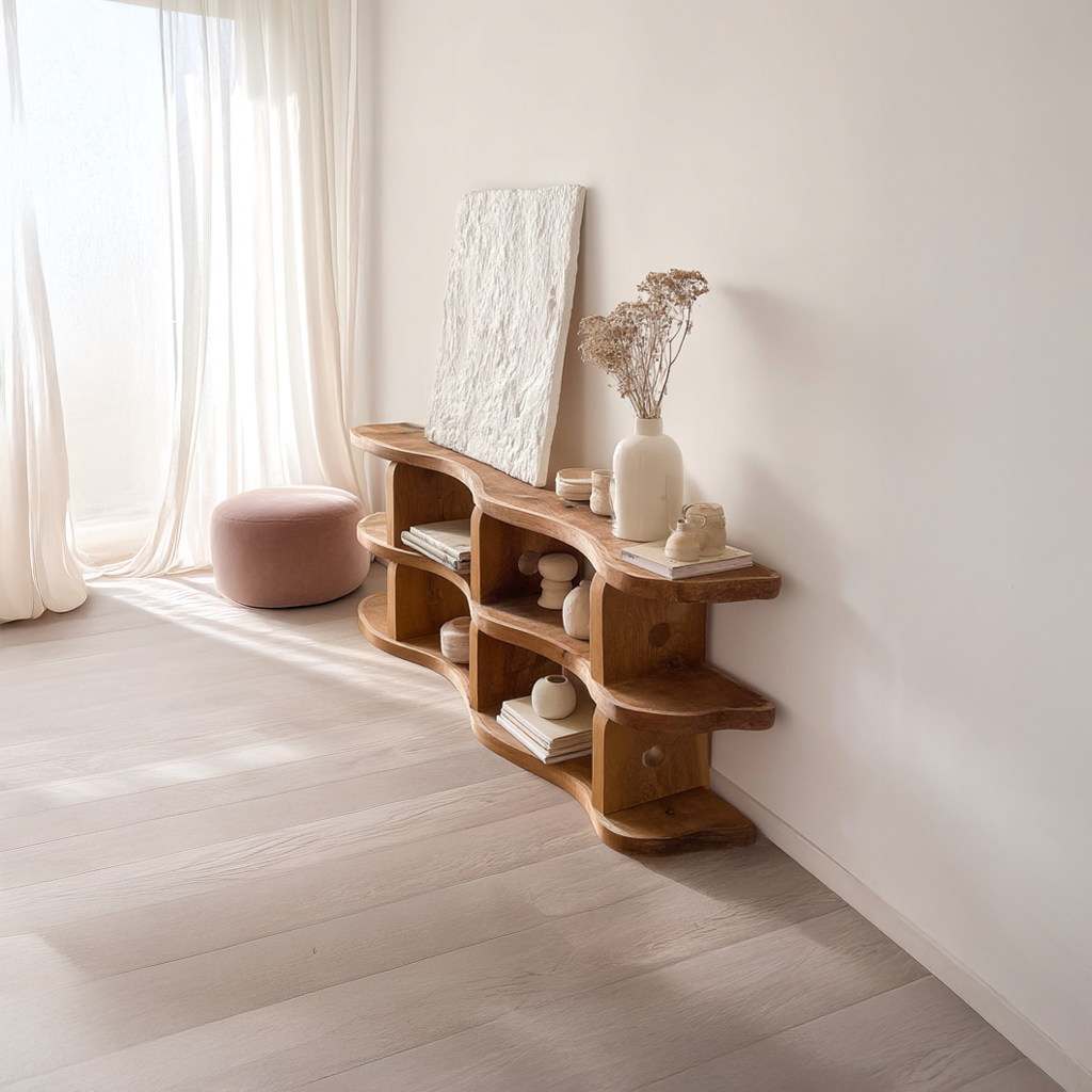 Rustic Wooden Console Table Living Room And Entryway SINLSASC090