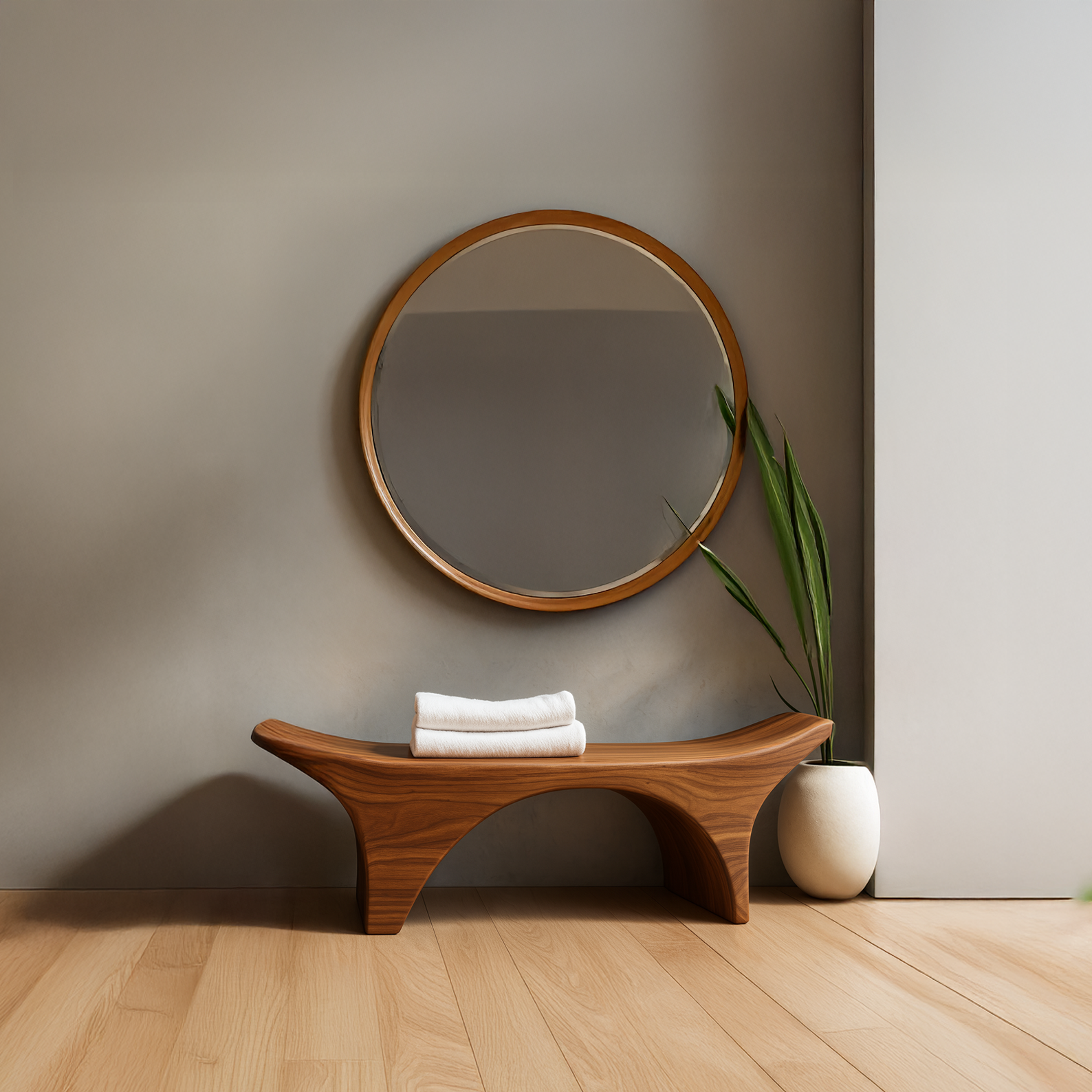 Rustic Spa Bench Bathroom Shower Seating Modern SINLSARS010