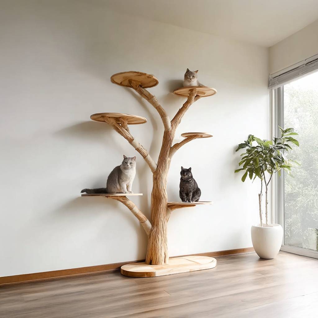 Rustic Tree Cat Tower Home Office SINLSATT027