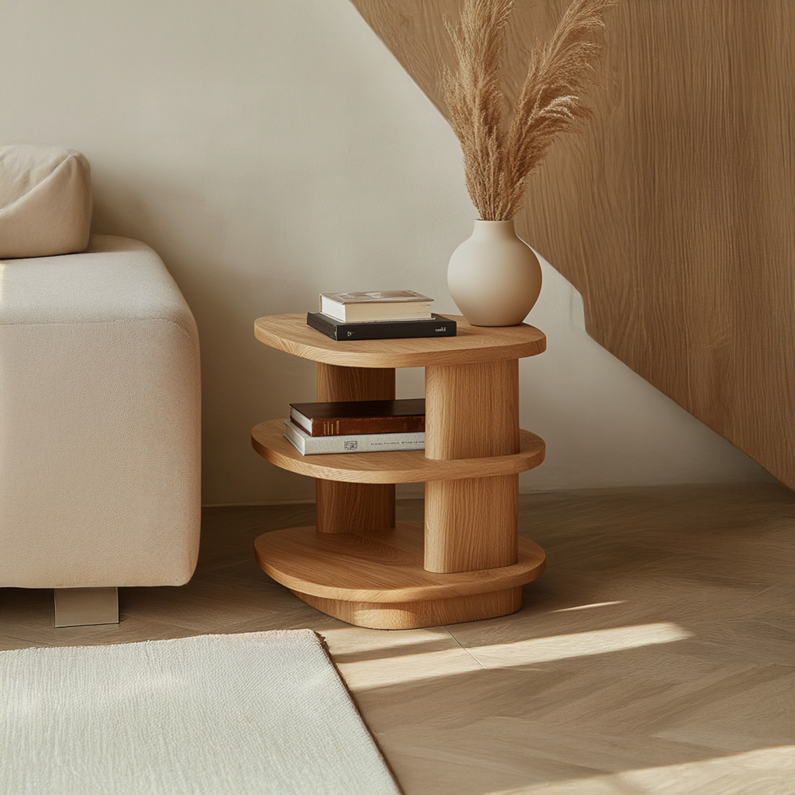 Mid Century Modern Small Side Table Living Reading Nook SINLSABT147