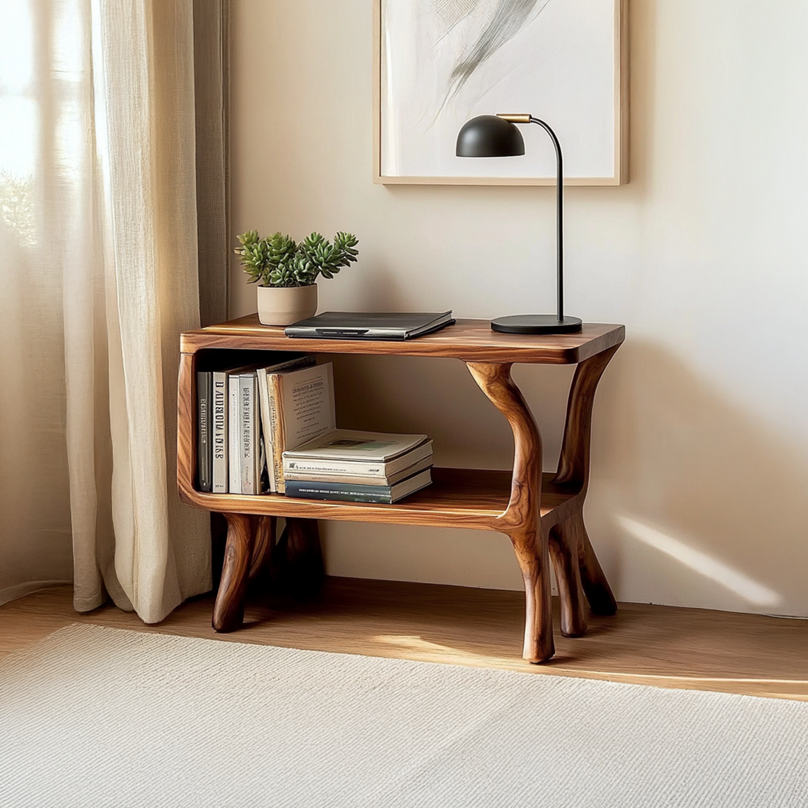 Free Standing Rustic Side Table Living Room SINLSABT082