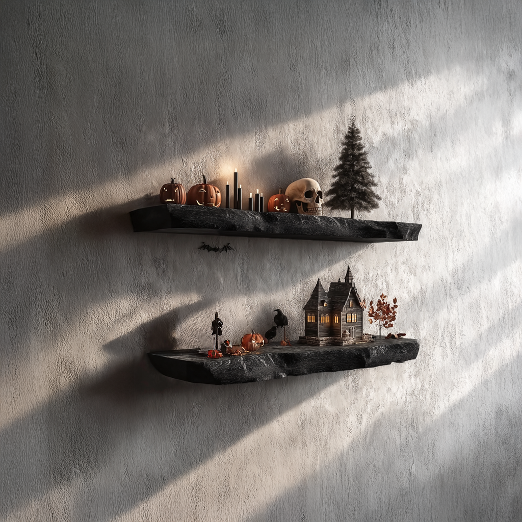 Rustic Halloween Floating Shelf Living Room SINLSAFL150