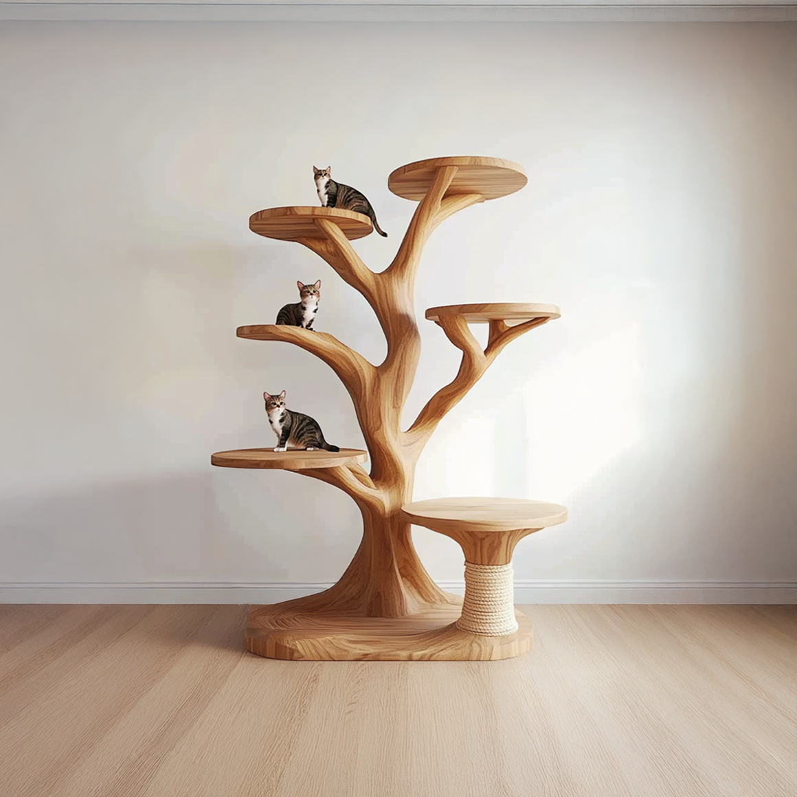Rustic Tree Cat Tower Living Room SINLSATT041
