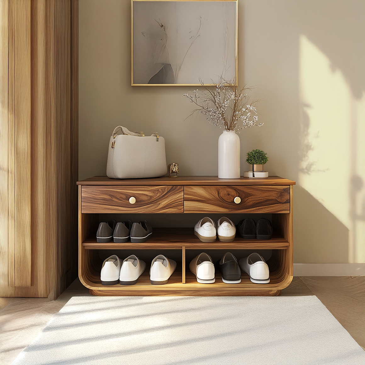 Scandinavian Minimal Shoe Storage Living Room And Hallway SINLSASB068