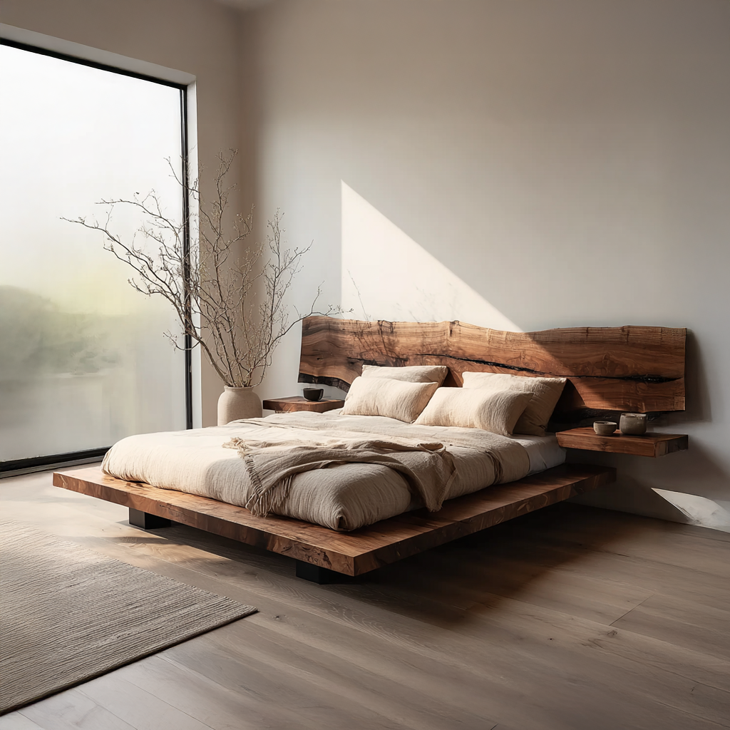 Rustic Bed Frame Farmhouse Bedroom SINLSAWB027