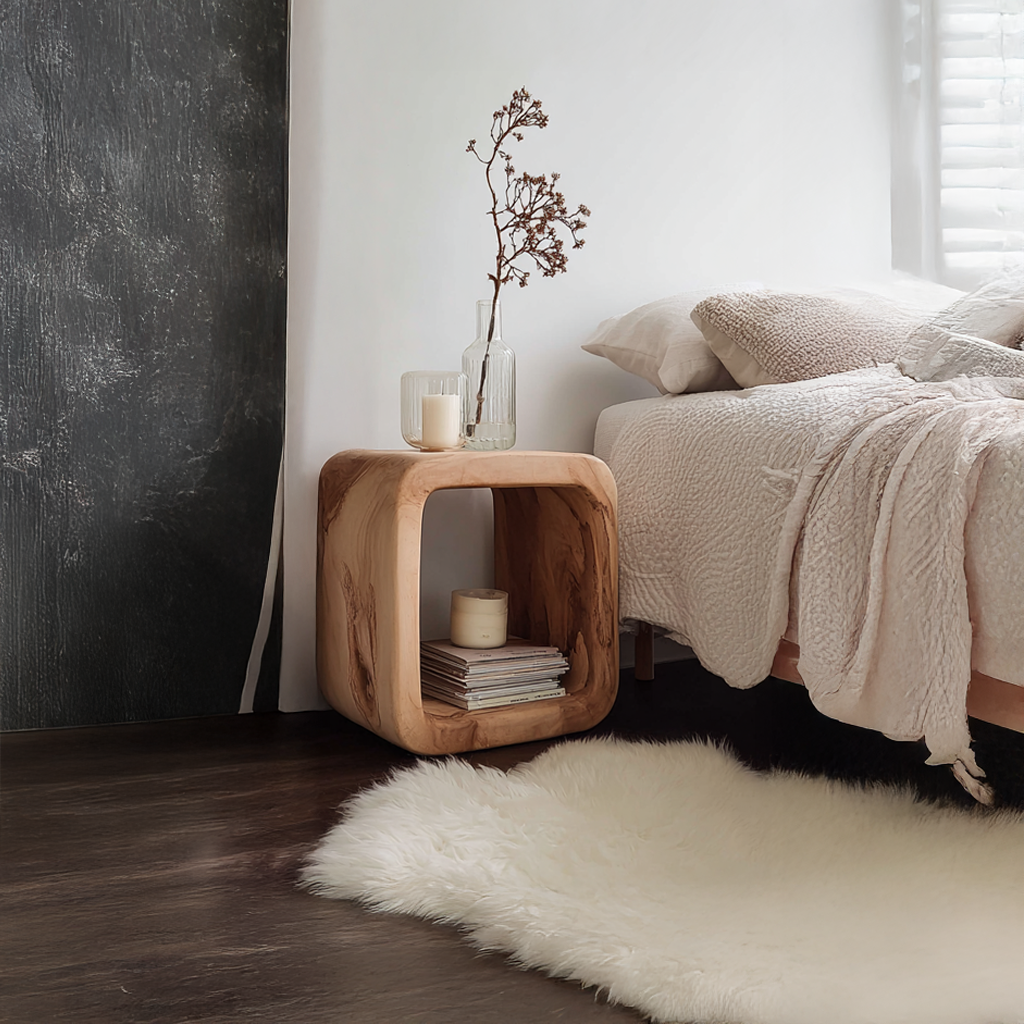 Mid Century Modern Nightstand Bedroom Space SINLSABT038