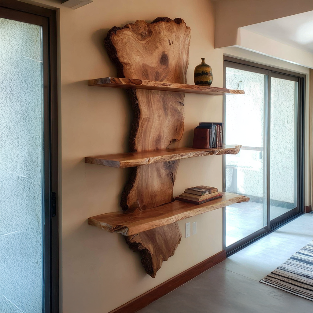 Floating Shelf Set Solid Wood Handmade Gift SINLSAFL077