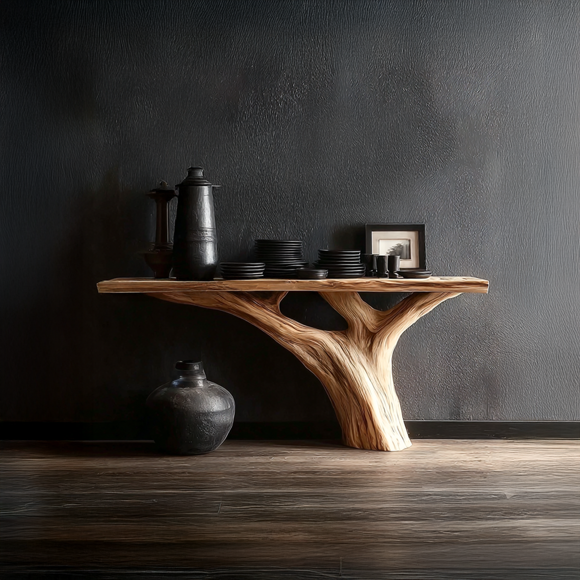 Rustic Tree Console Table Accent Hallway Or Living Room SINLSACS267
