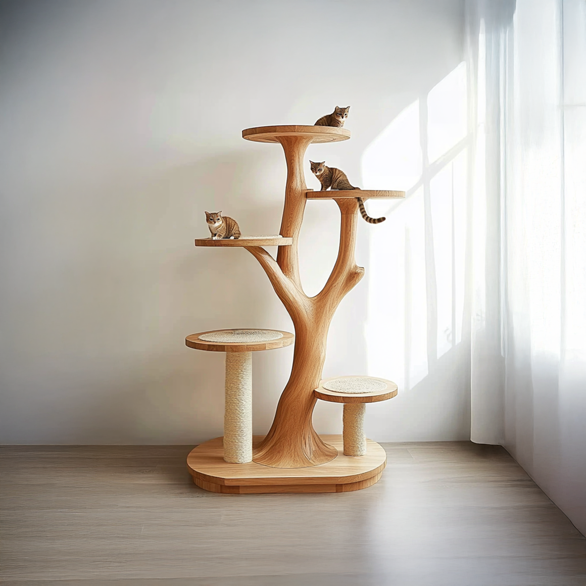 Rustic Tree Cat Tower Living Home Office SINLSATT042