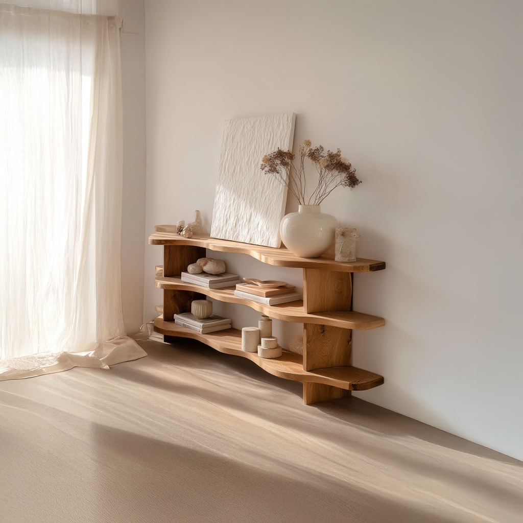 Rustic Modern Bookshelf Console Table Entryway Or Bedroom SINLSASC093