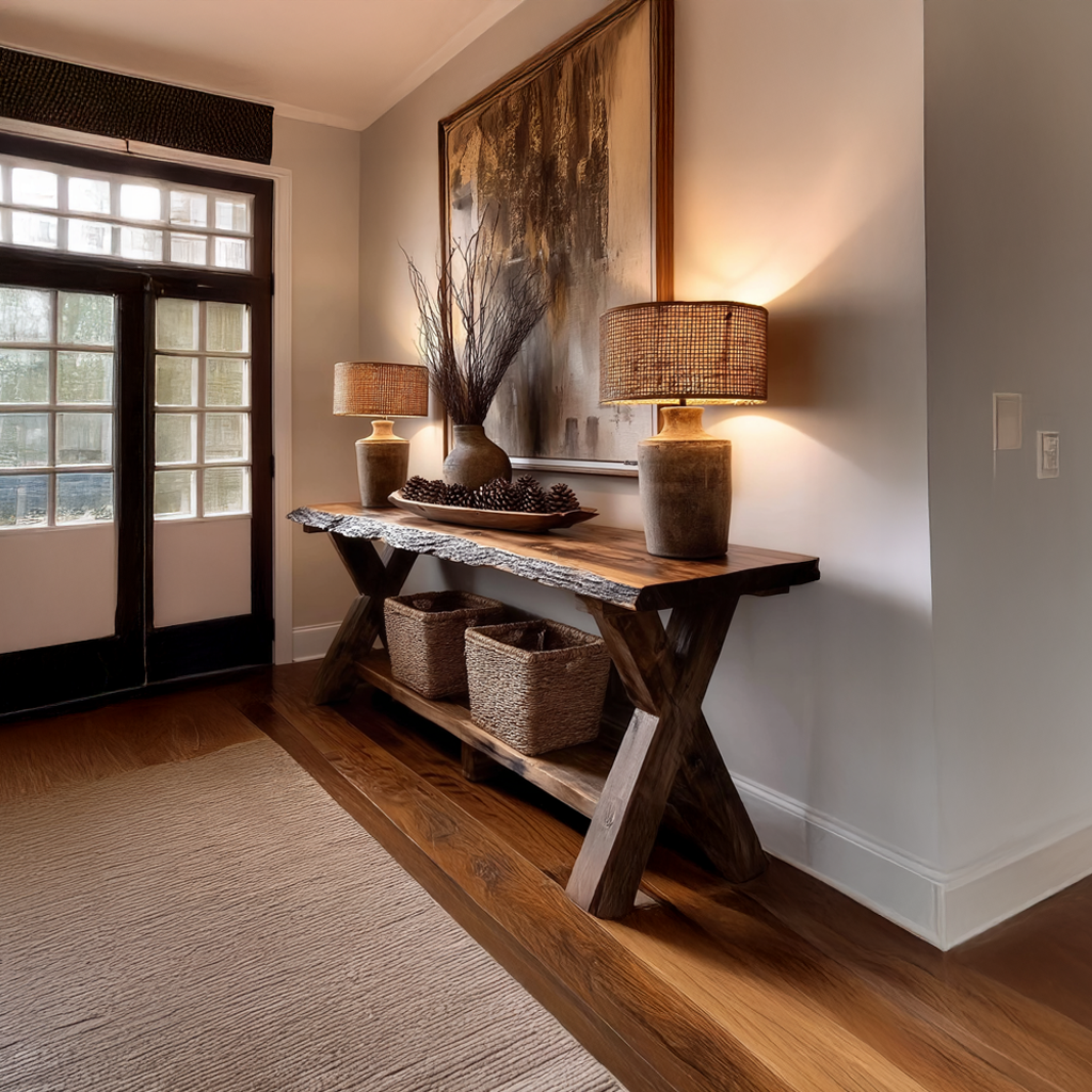 Rustic Console Table Farmhouse Sofa SINLSACS156