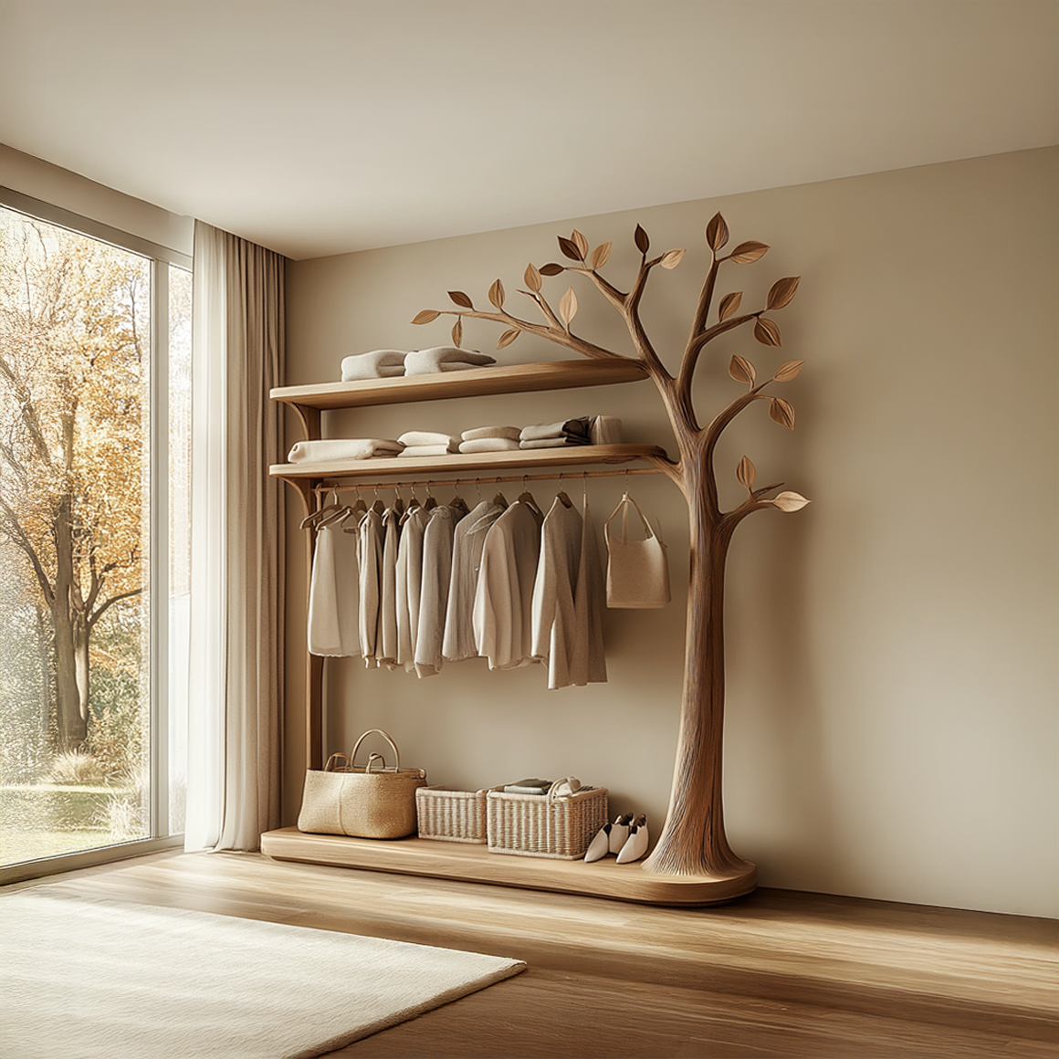 Rustic Wardrobe Organizer Bedroom Entryway Mudroom SINLSATCR045