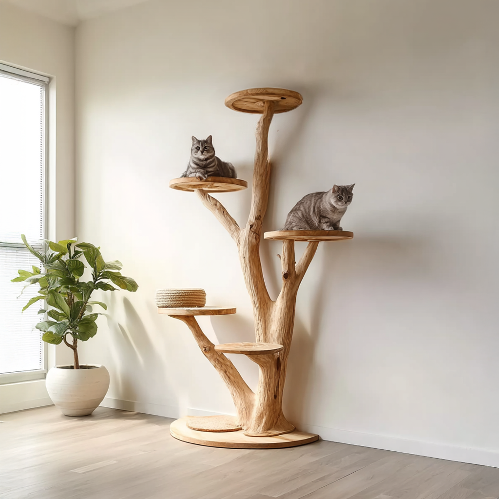 Rustic Tree Cat Tower Modern Living Room SINLSATT024