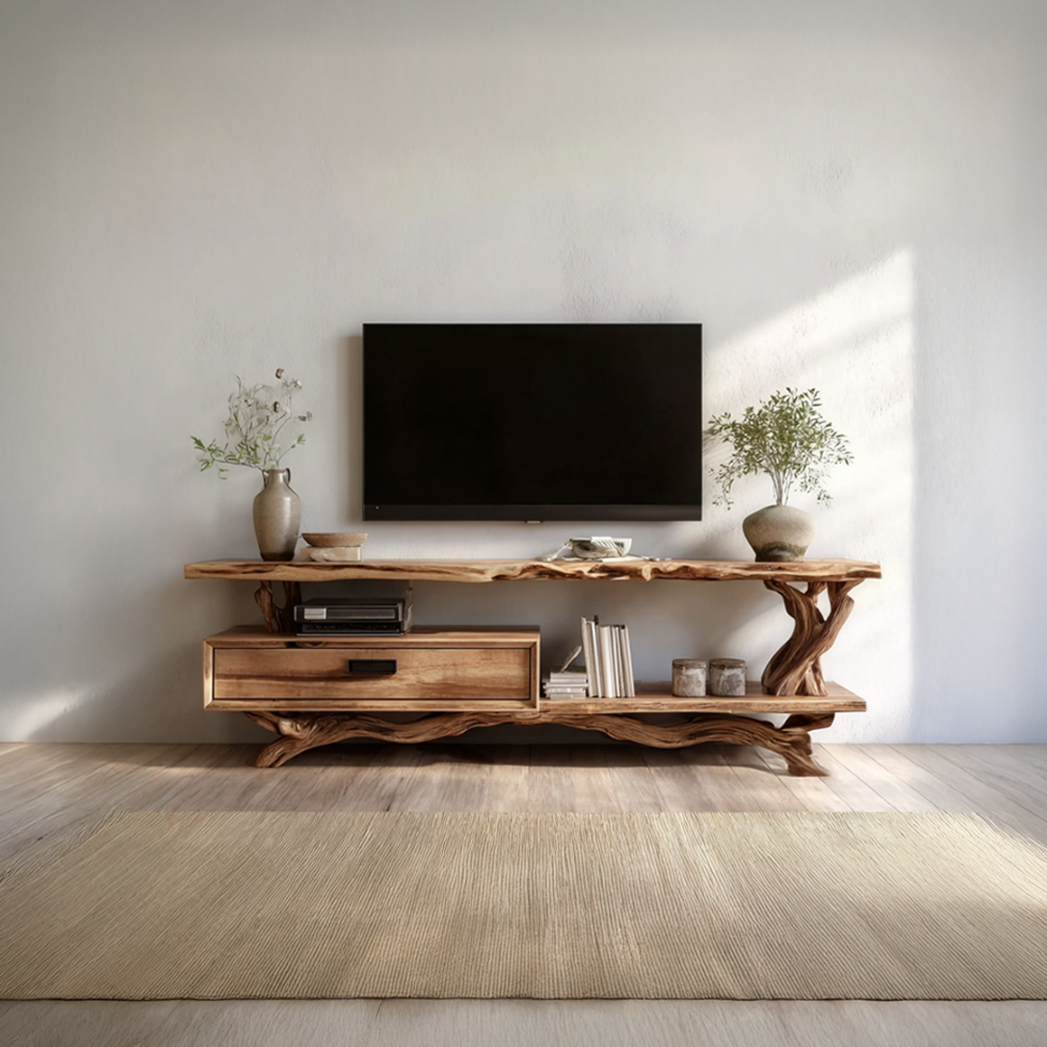 Rustic Live Edge TV Cabinet Living Room SINLSASC211