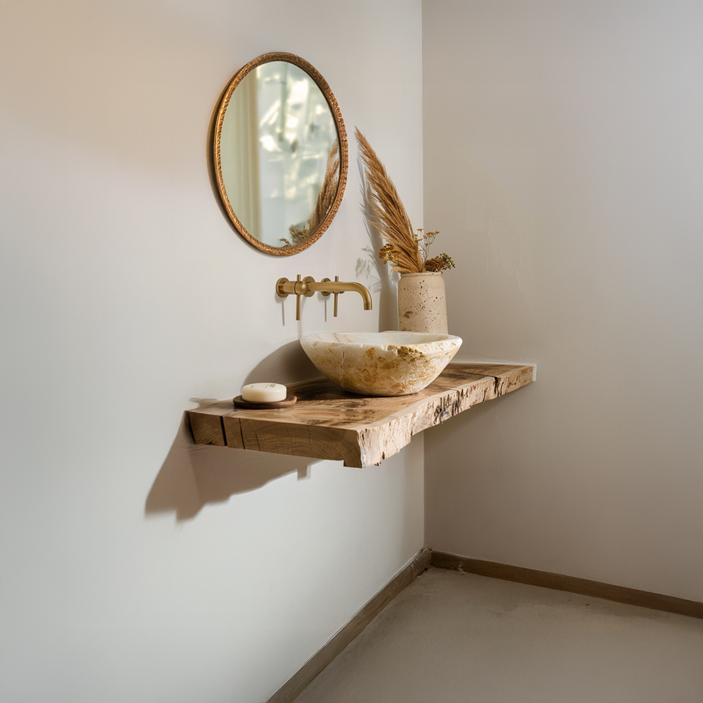 Rustic Floating Shelf Basin Stand Bathroom SINLSABRV085