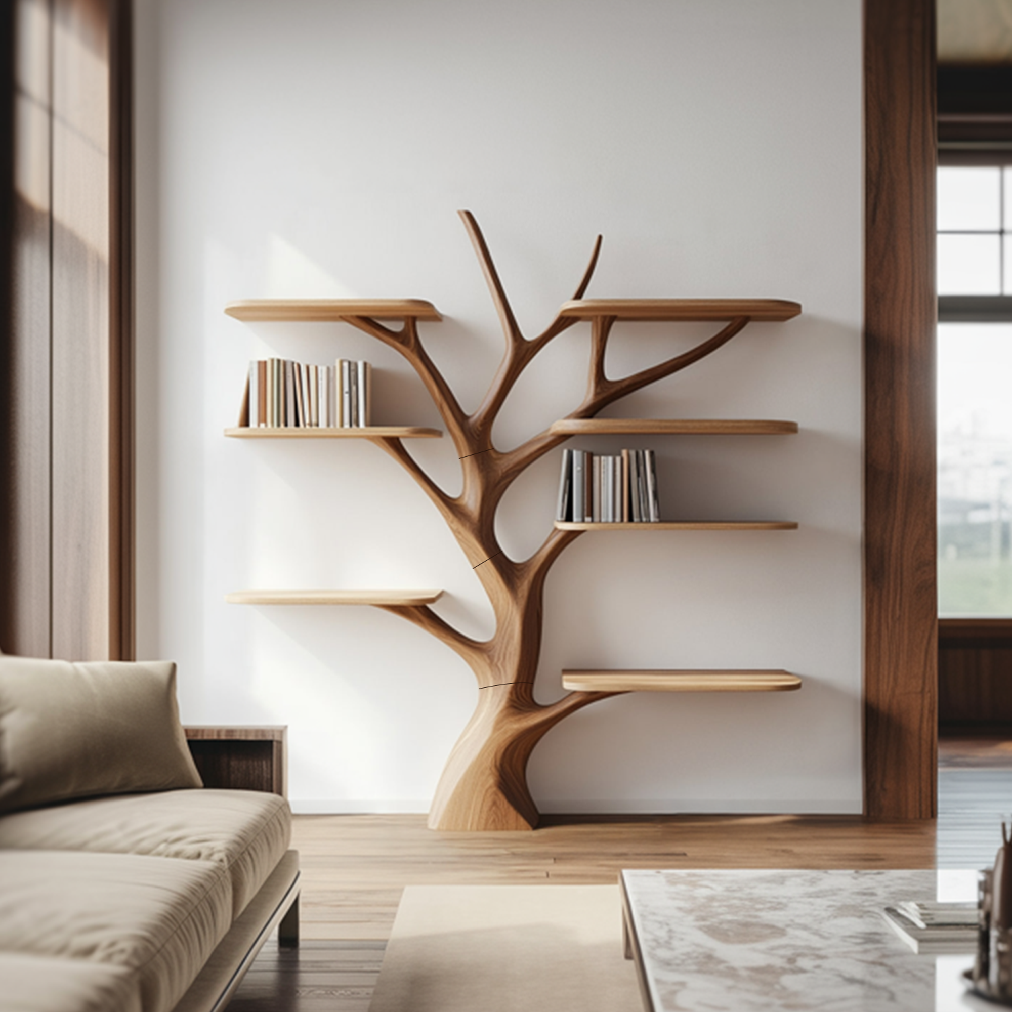 Rustic Organic Branch Bookshelf Living Room Or Study Room SINLKITB572