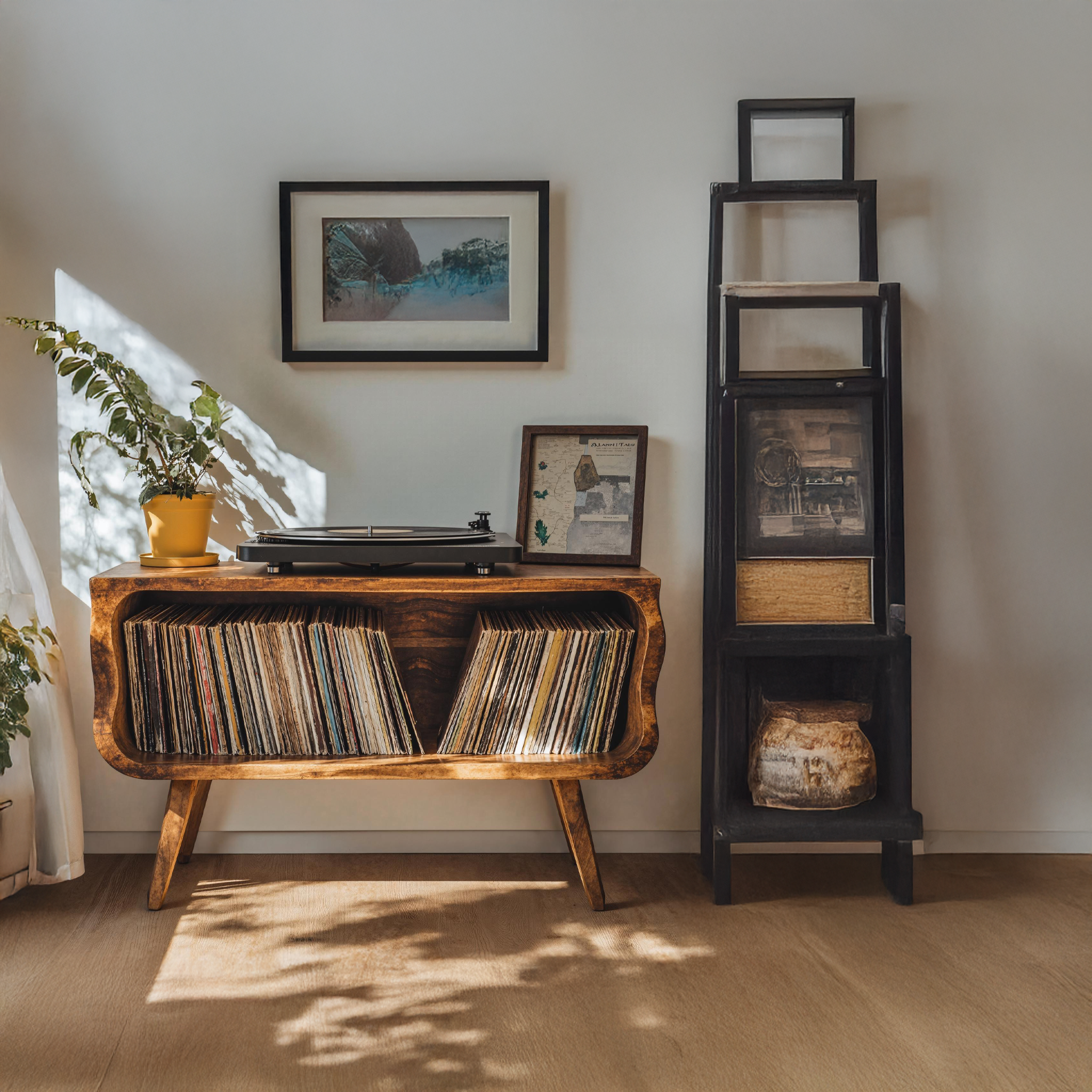 Rustic Record Player Stand Entryway Decor SILDTRPT024