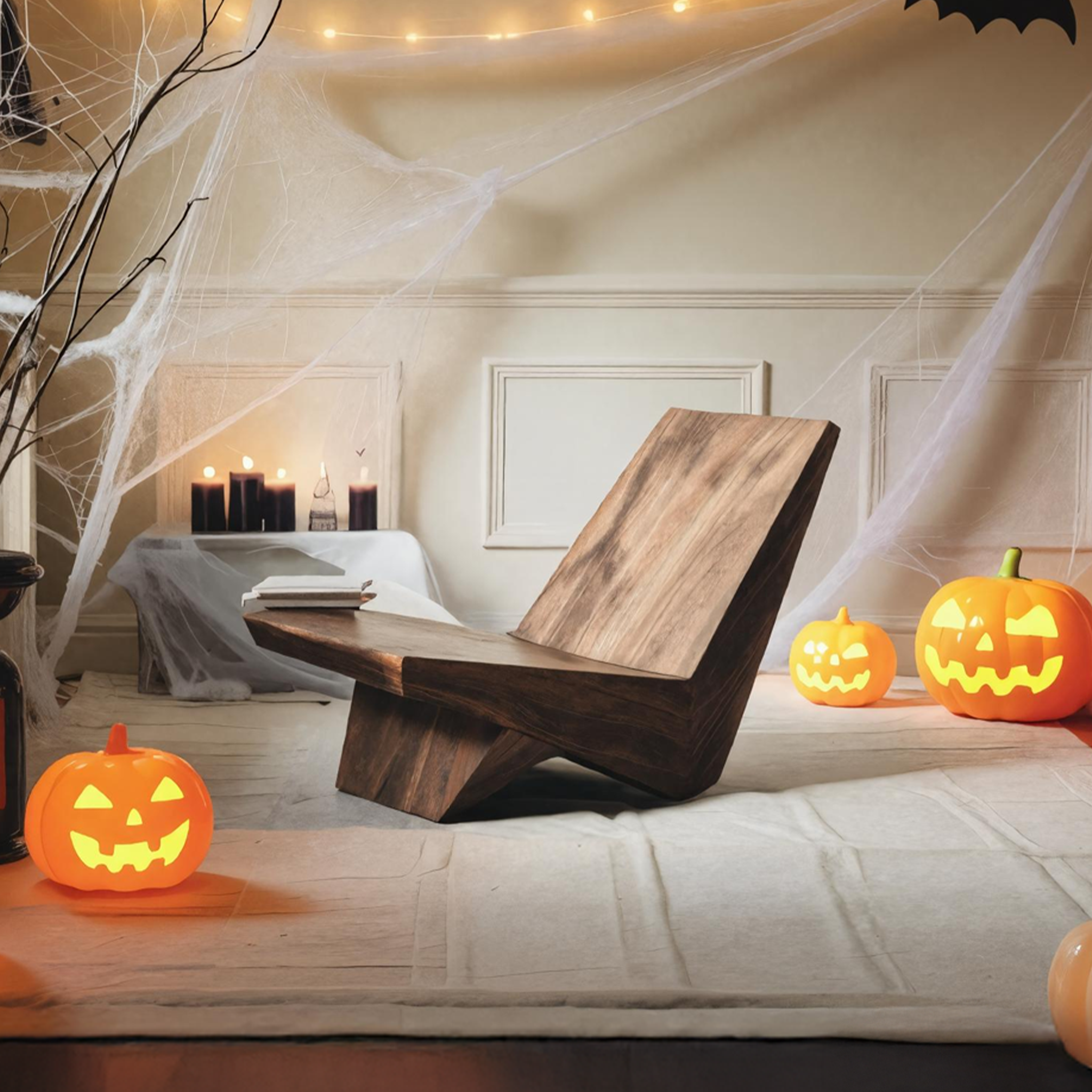 Farmhouse Solid Wood Accent Chair For Living Room Halloween Design SILDTTRHA001