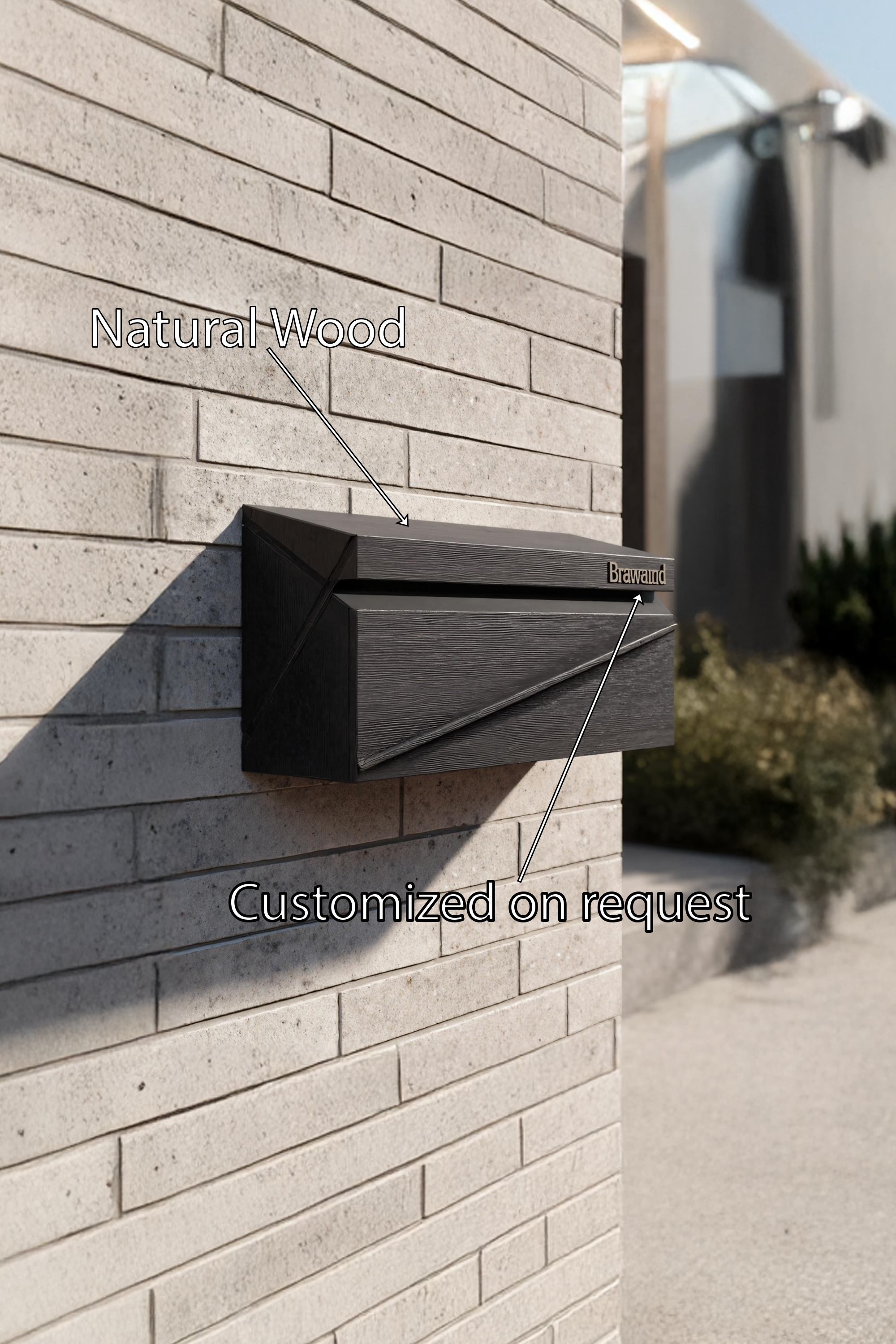 Handcrafted Wooden Sculpture Mailbox For Outdoor Rustic Garden Decor SILDTTRMB023