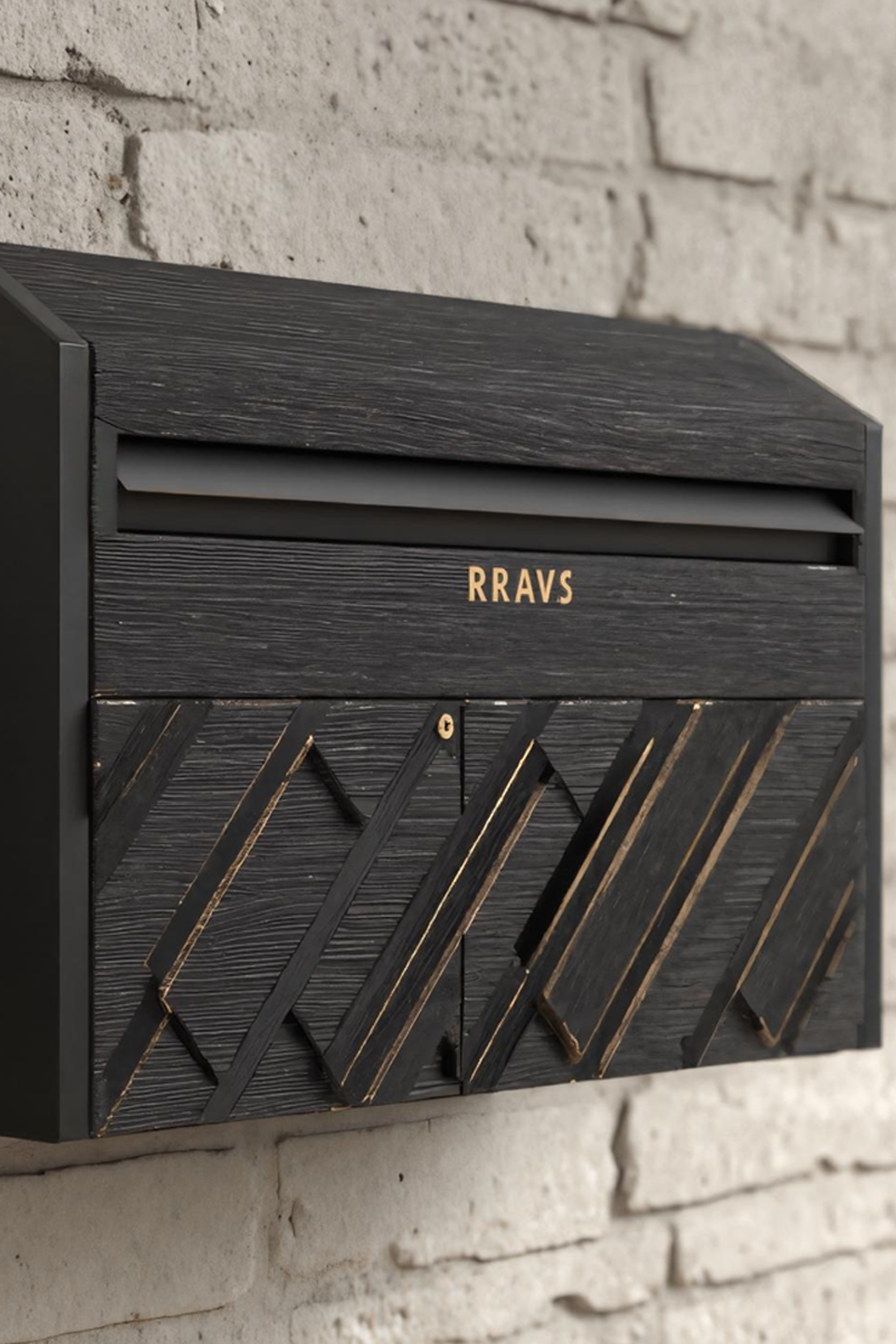 Handcrafted Solid Wood Sculpture Mailbox For Garden Patio Design SILDTTRMB027