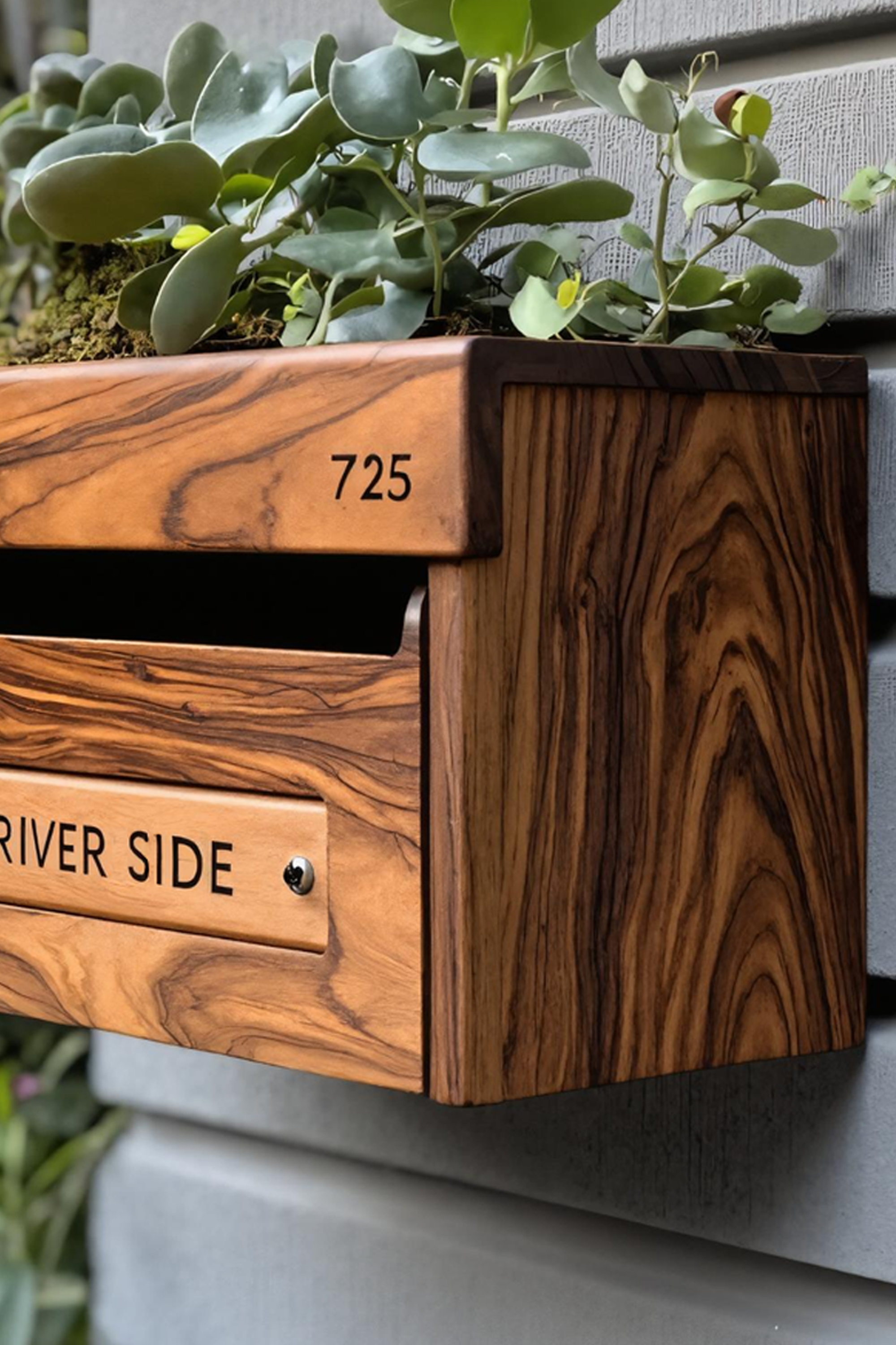 Handcrafted Wooden Sculpture Mailbox For Patio Furniture Garden Design SILDTTRMB035