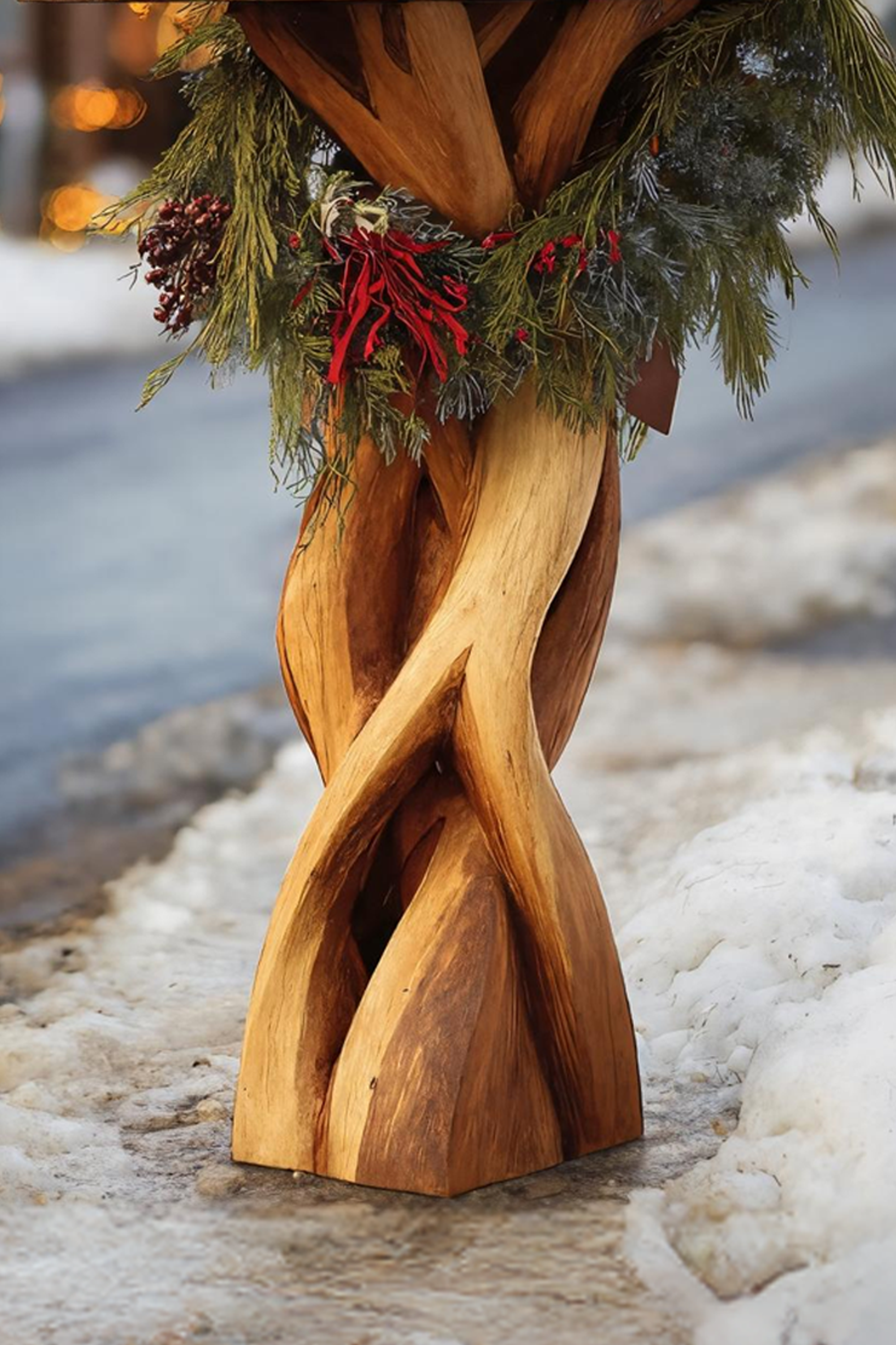 Handcrafted Wooden Sculpture Mailbox For Outdoor Furniture Design SILDTTRMB011