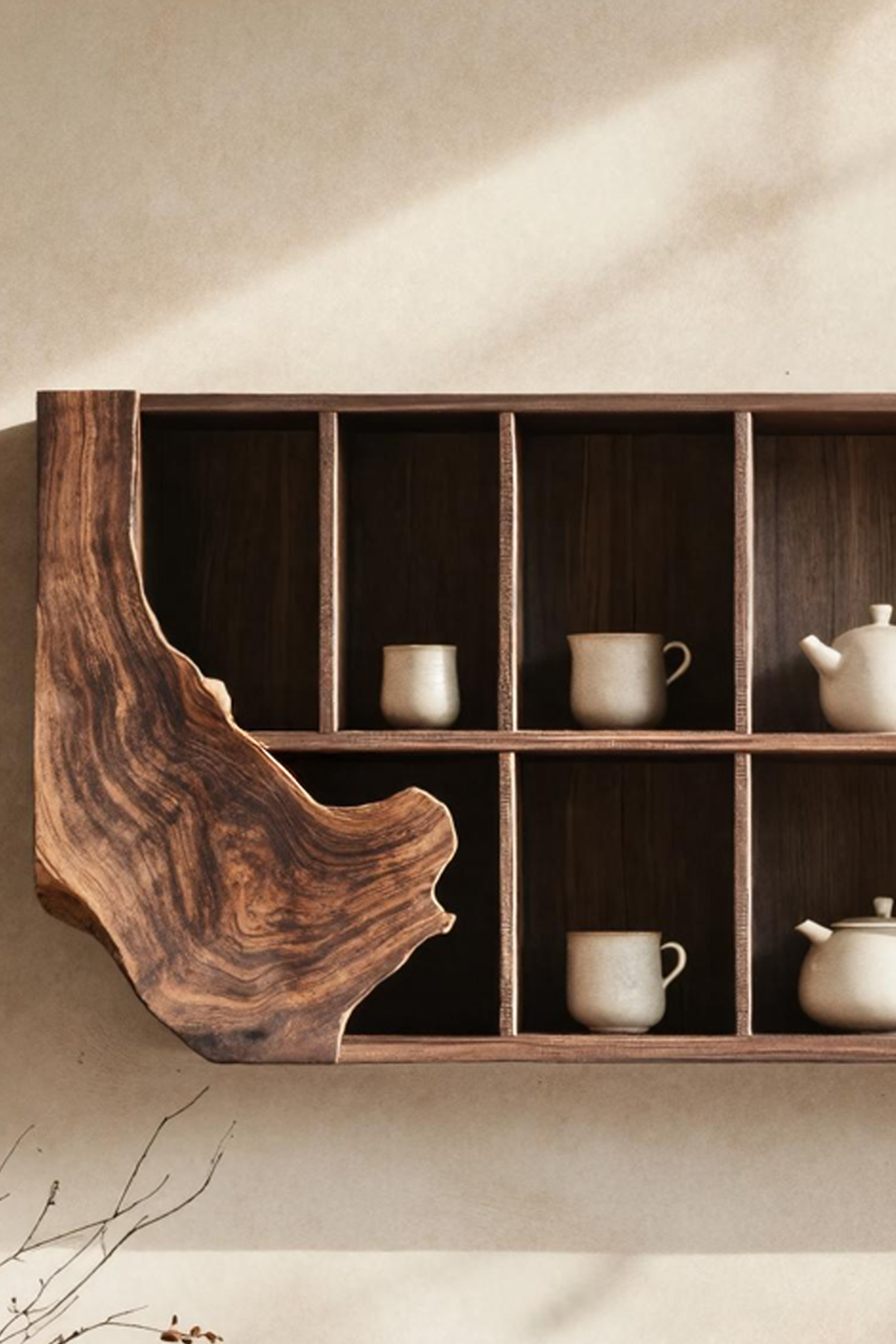 Farmhouse Live Edge Floating Shelf For Furniture Display SILDTTNWMS021