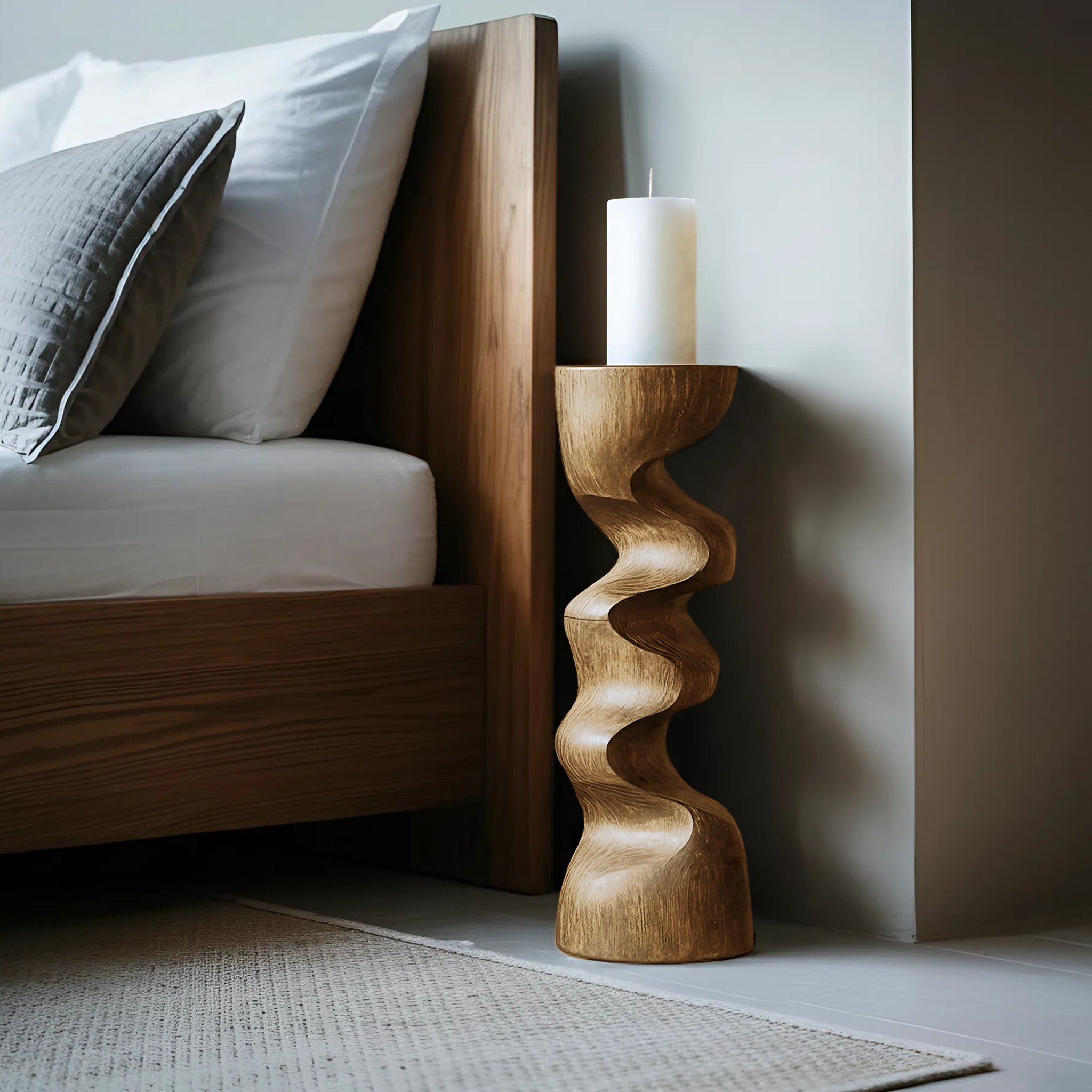 Rustic Candle Stick For Bedroom Cozy Ambience Styling SILDTTNCDH002
