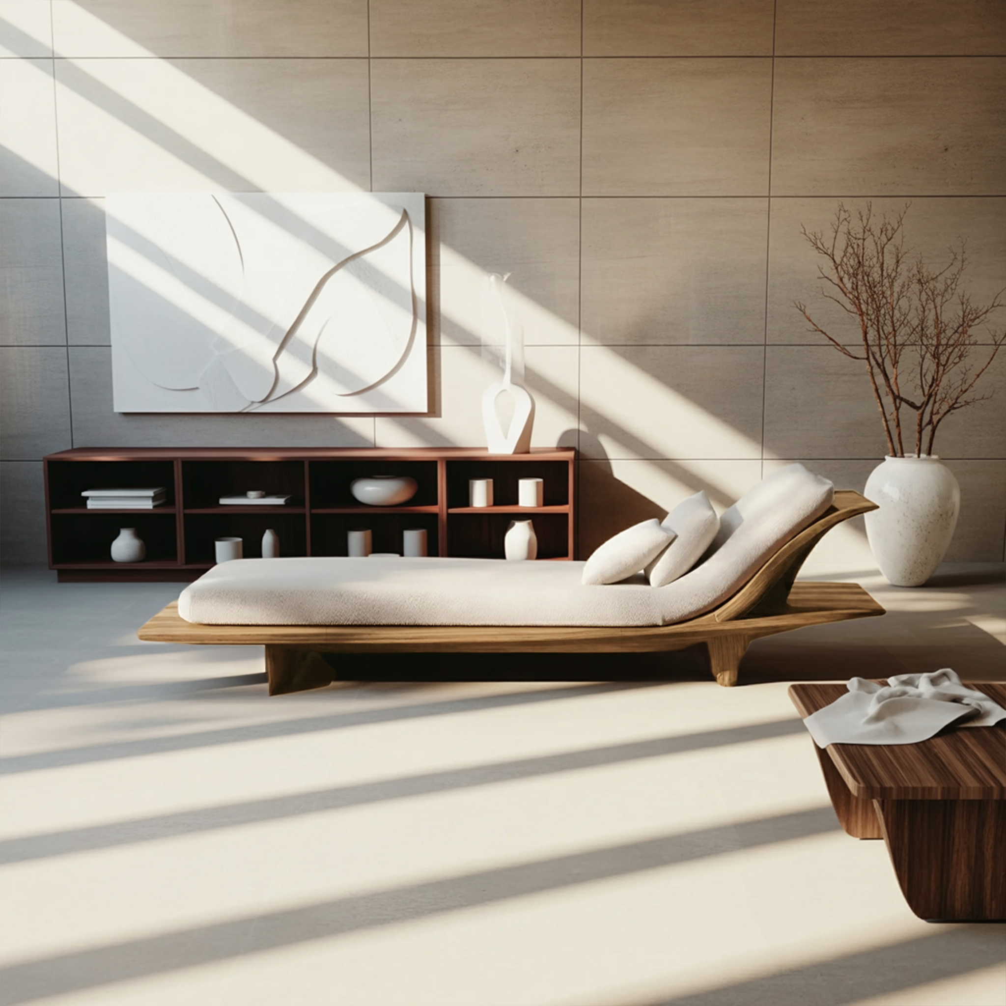 Rustic Solid Wood Garden Daybed For Bedroom Furniture Decoration SILDTTNDB019